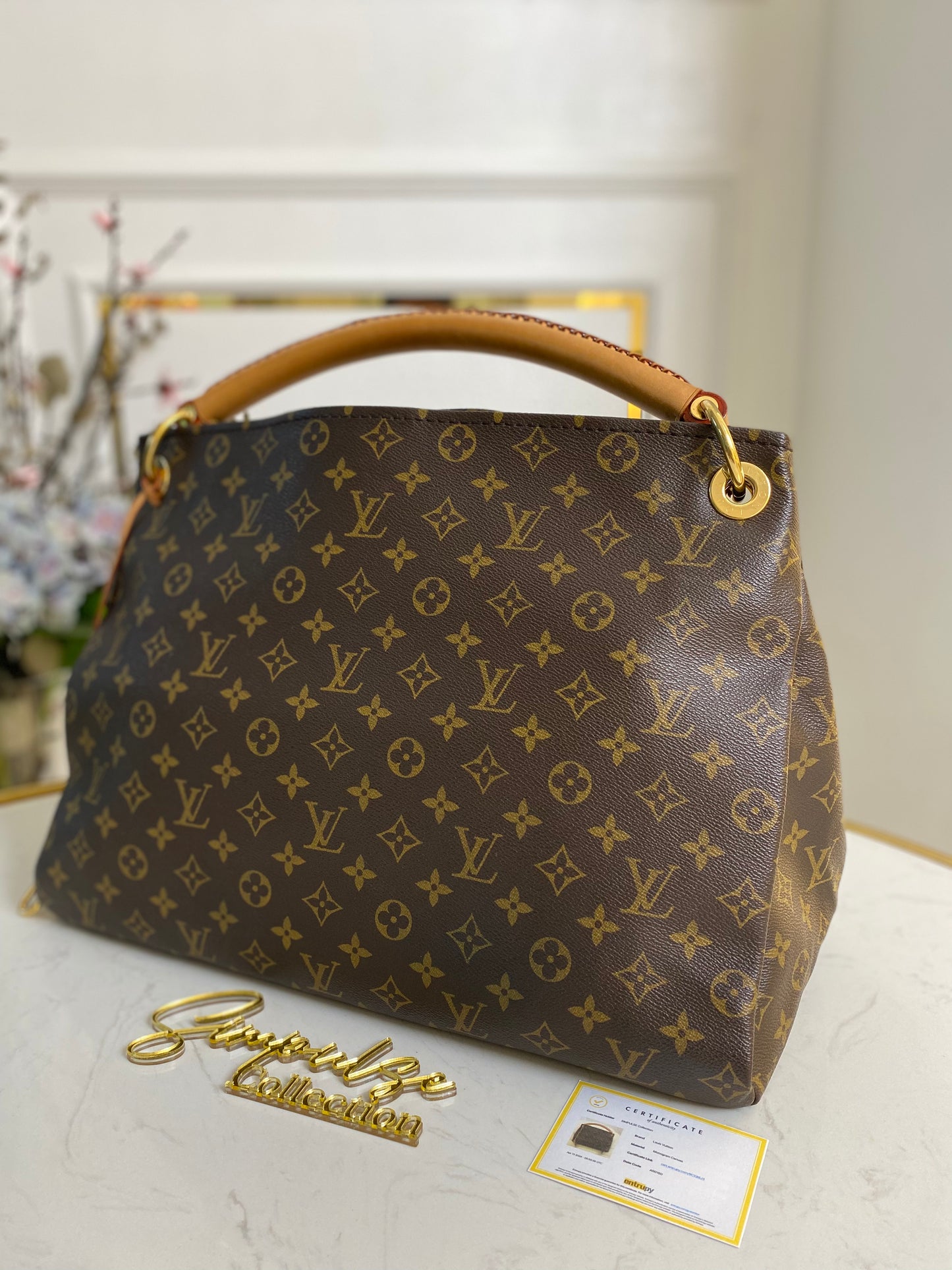 ARTSY MONOGRAM TOTE