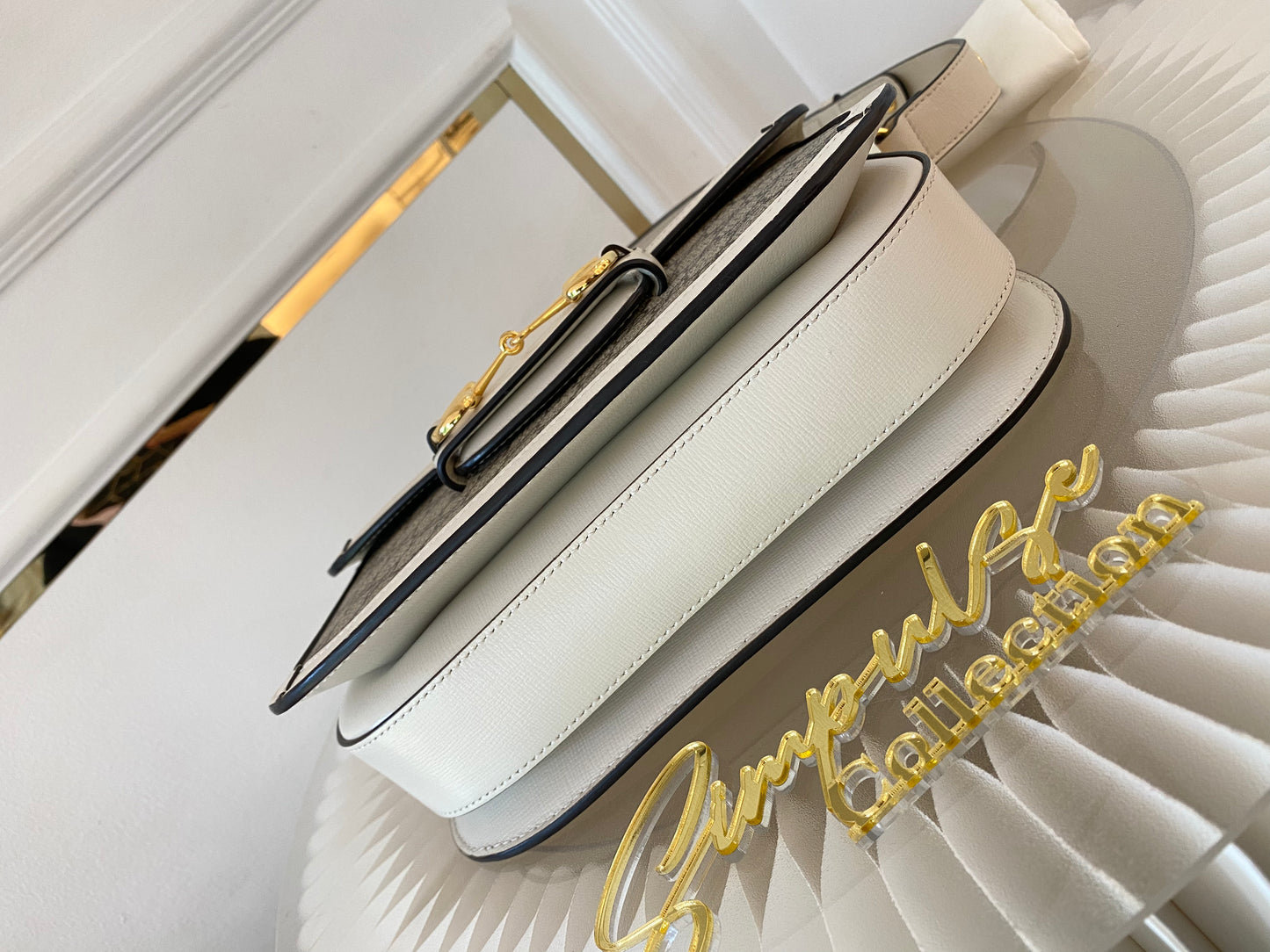Gg Supreme Horsebit 1955 Bag White