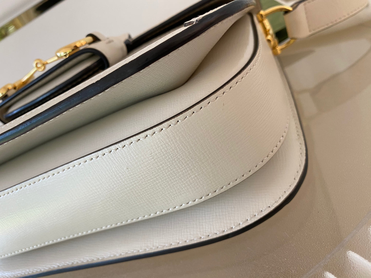 Gg Supreme Horsebit 1955 Bag White