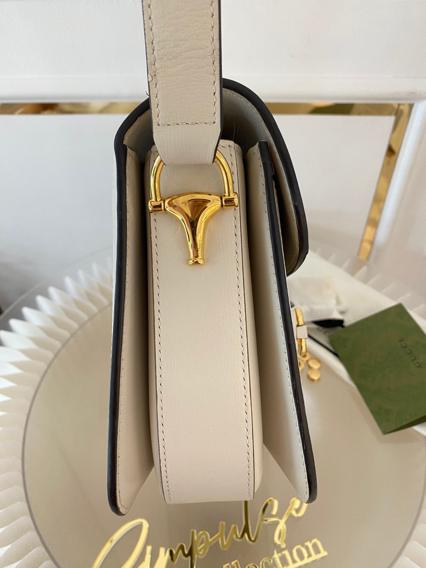 Gg Supreme Horsebit 1955 Bag White