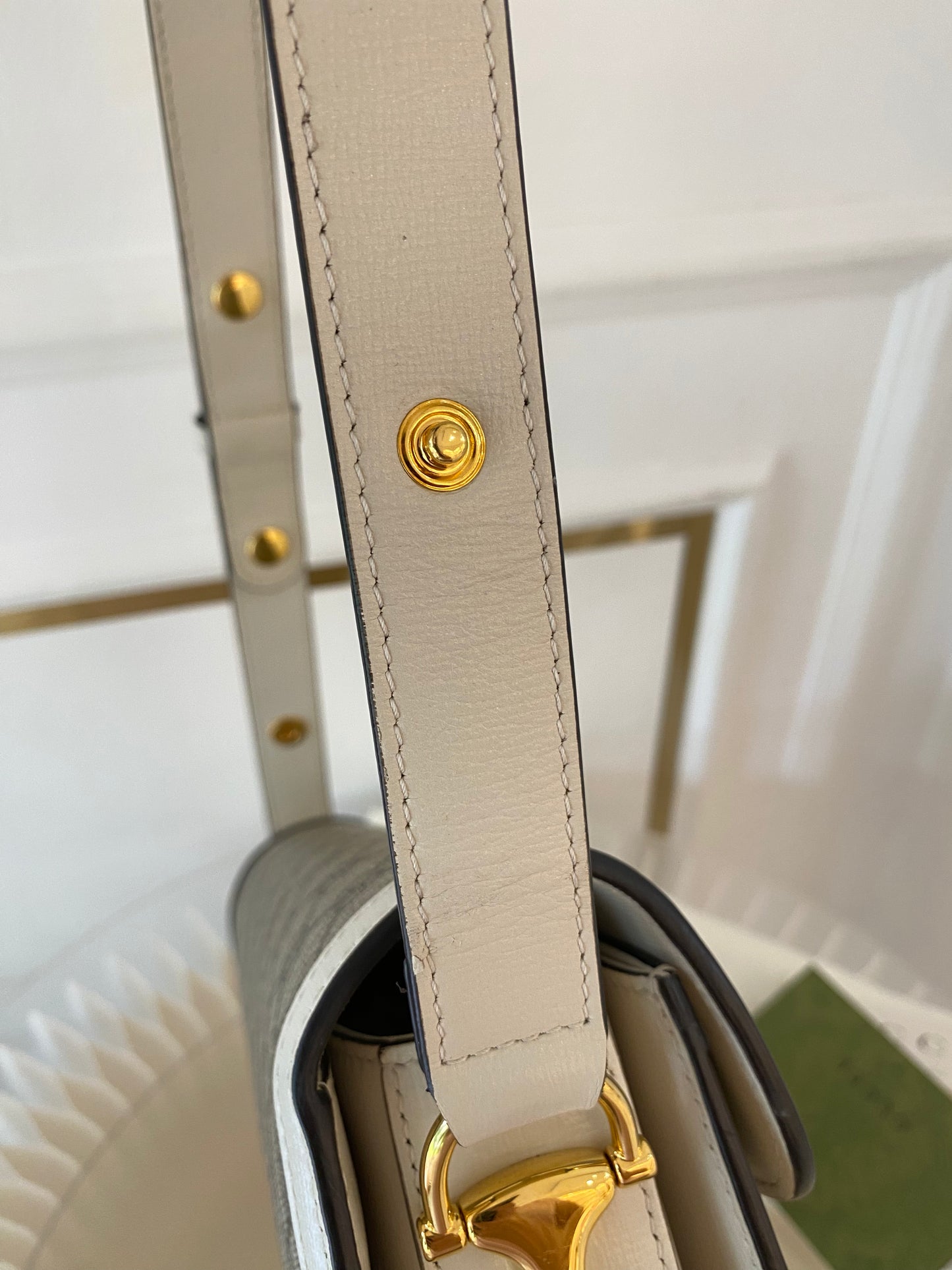 Gg Supreme Horsebit 1955 Bag White