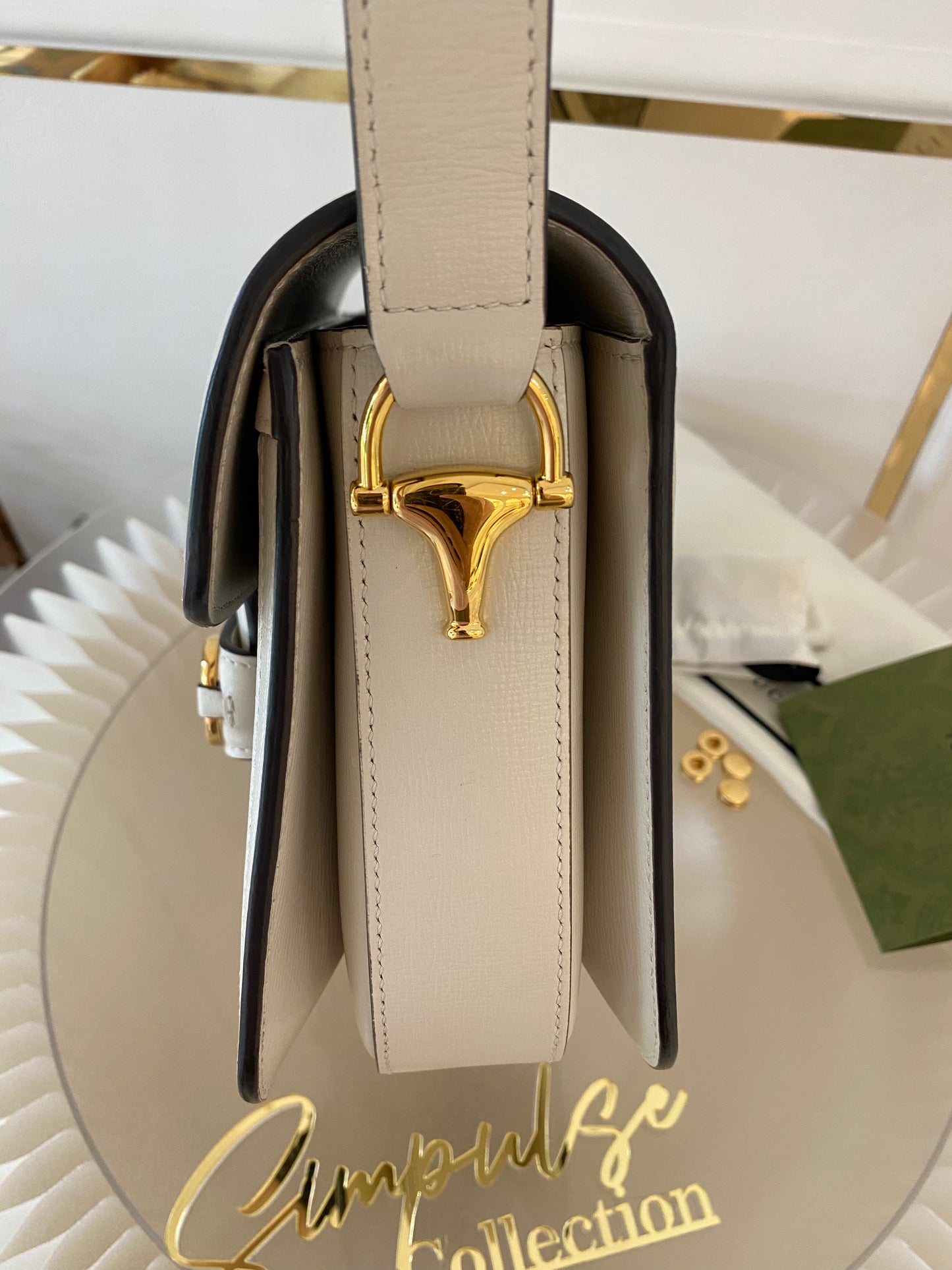Gg Supreme Horsebit 1955 Bag White