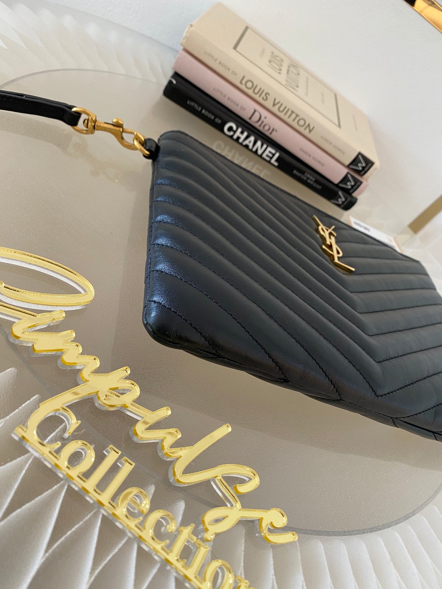 Yves Saint Laurent Matelasse A5 Pouch in Leather