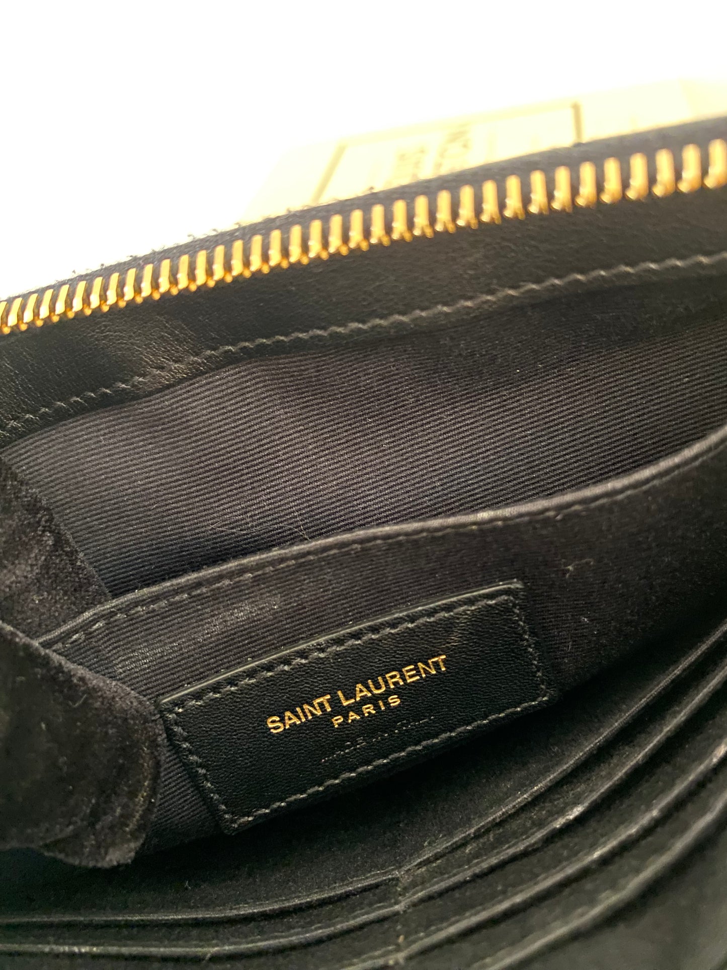 Yves Saint Laurent Matelasse A5 Pouch in Leather