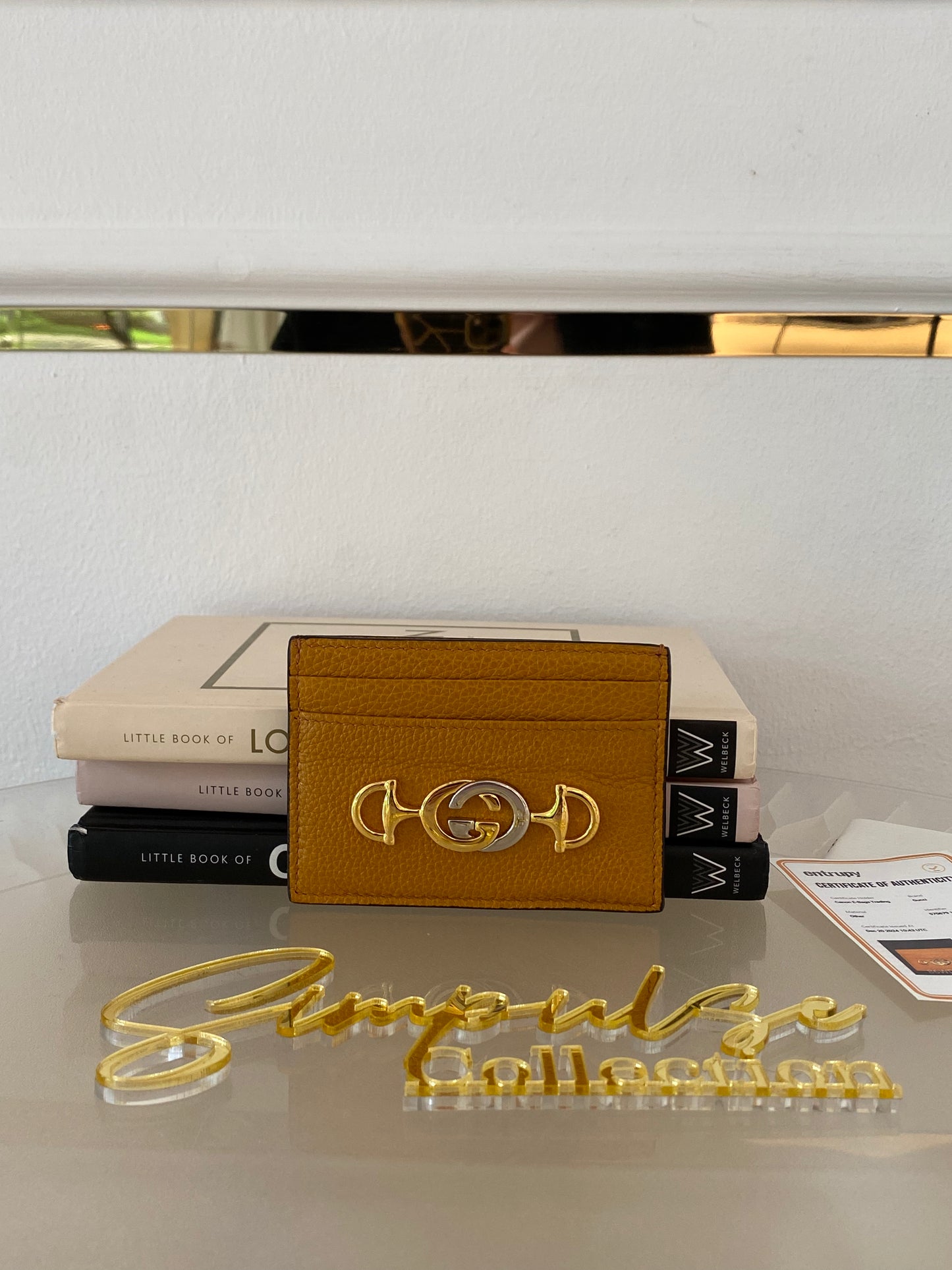GUCCI Grainy Calfskin Zumi Cardholder