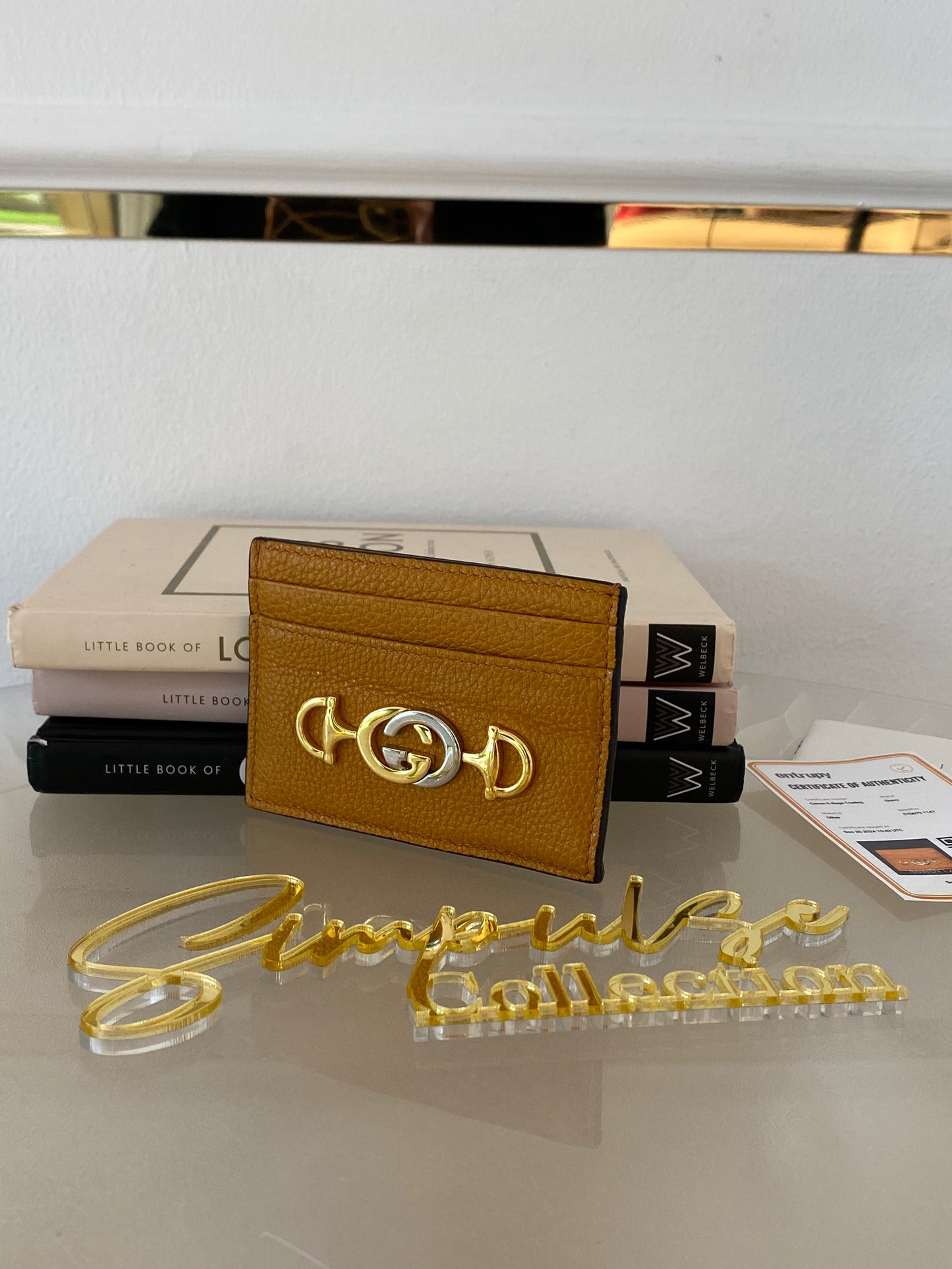 GUCCI Grainy Calfskin Zumi Cardholder