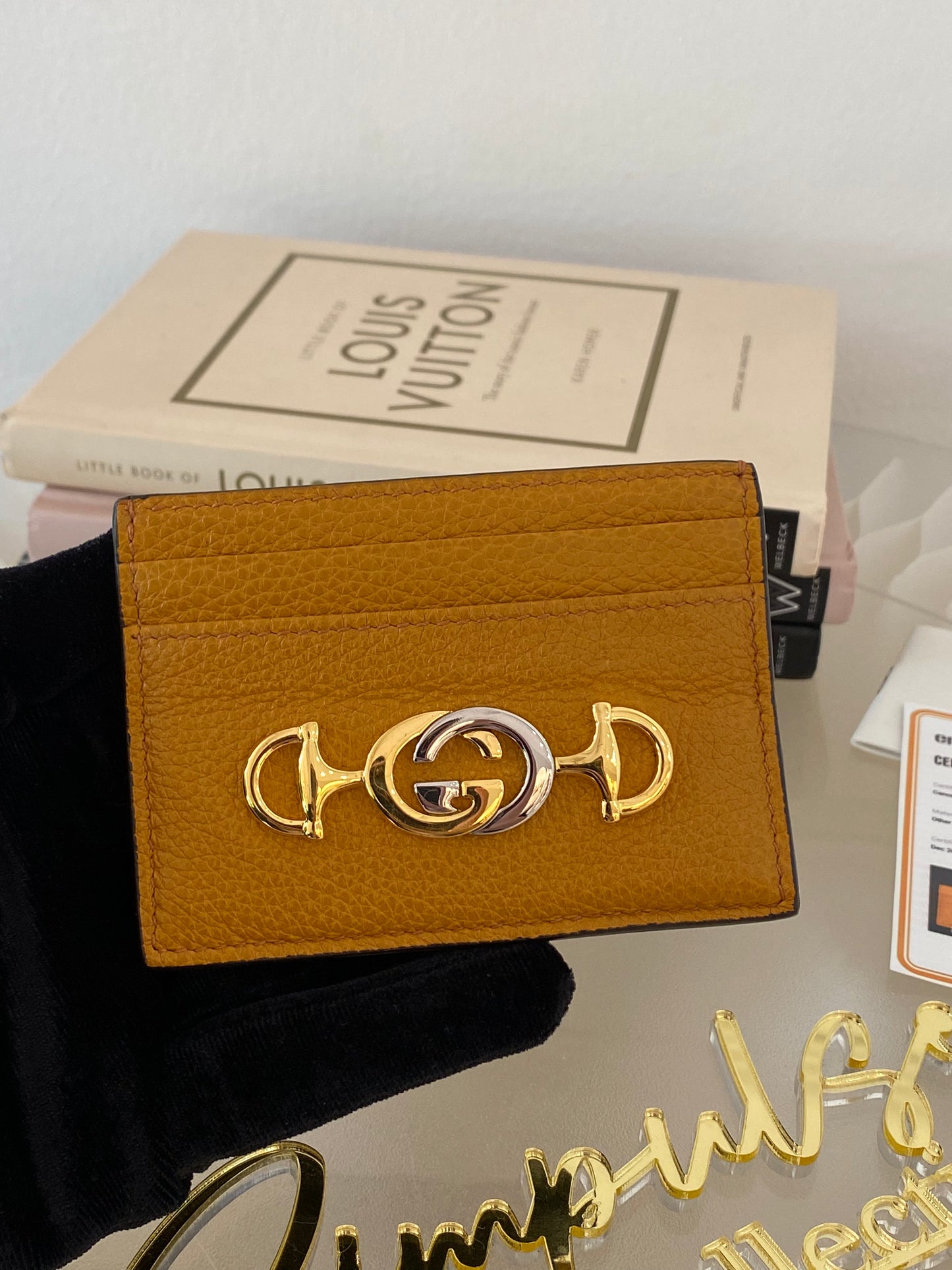 GUCCI Grainy Calfskin Zumi Cardholder