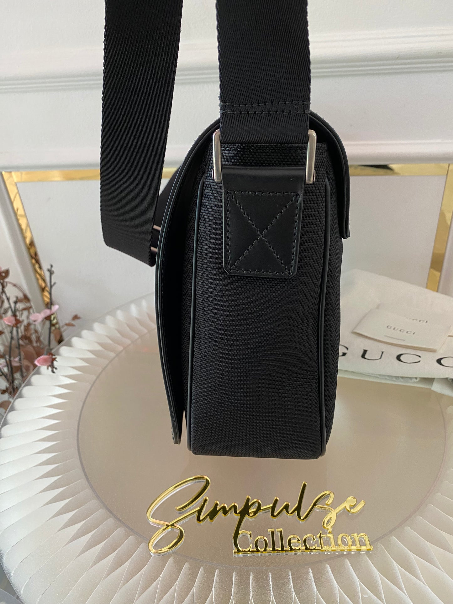 Gucci Techno Canvas Web Flap Messenger Medium
