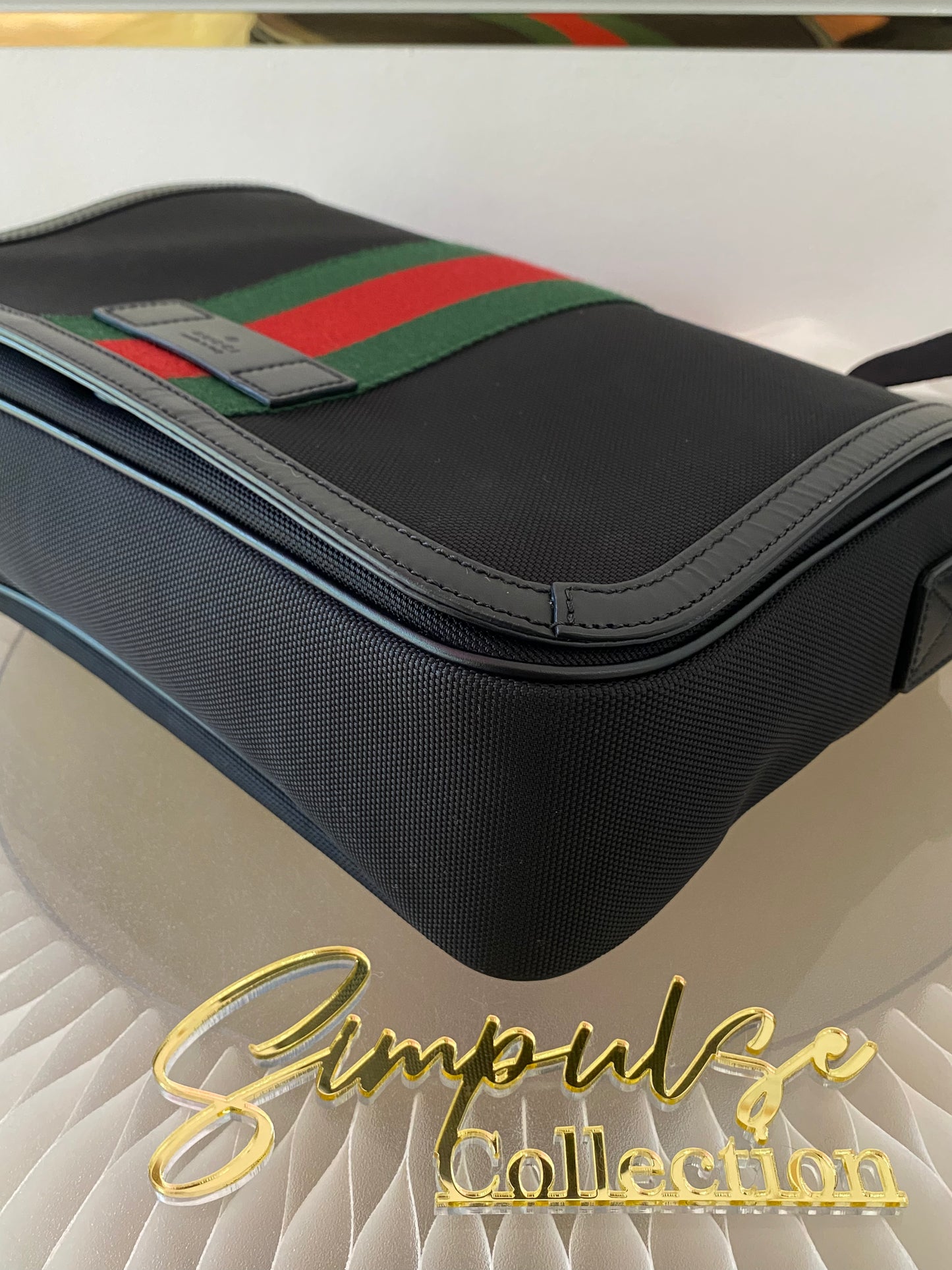 Gucci Techno Canvas Web Flap Messenger Medium