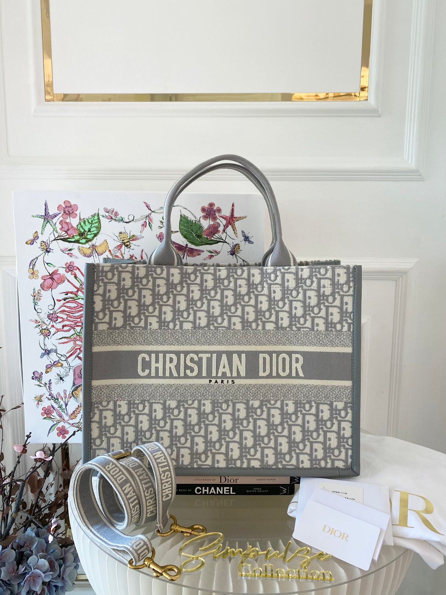 Dior Booktote Oblique Gray Medium w/ Strap