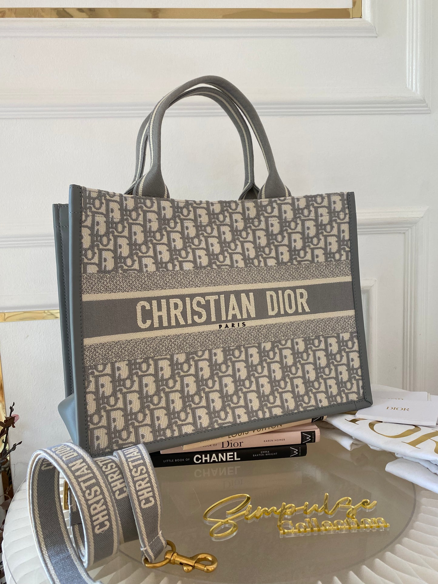 Dior Booktote Oblique Gray Medium w/ Strap