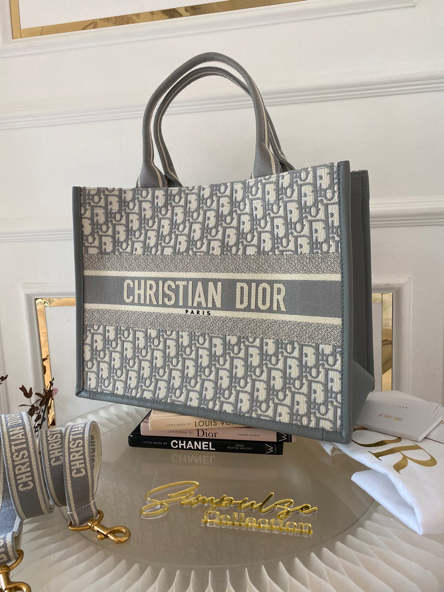 Dior Booktote Oblique Gray Medium w/ Strap