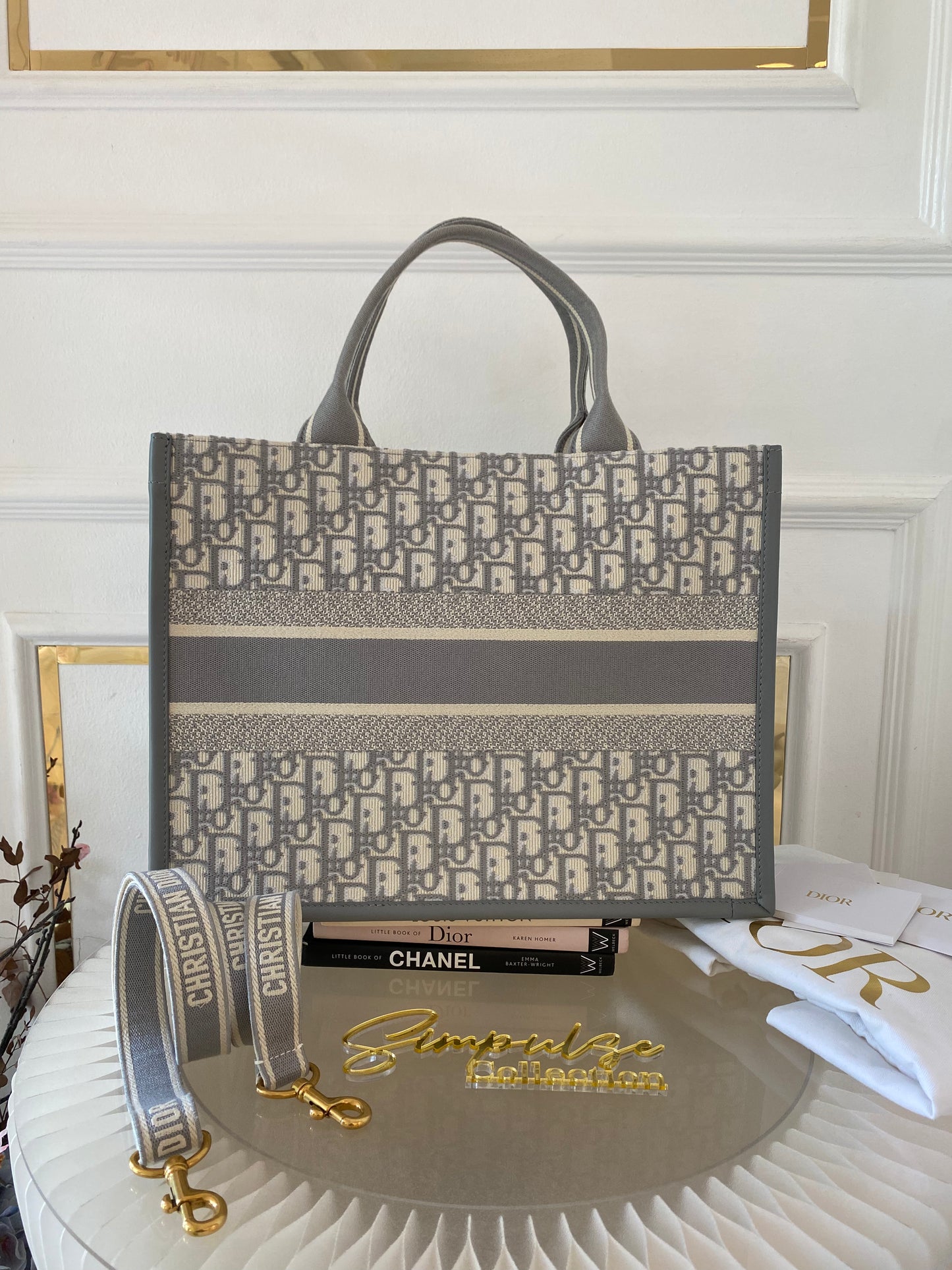Dior Booktote Oblique Gray Medium w/ Strap