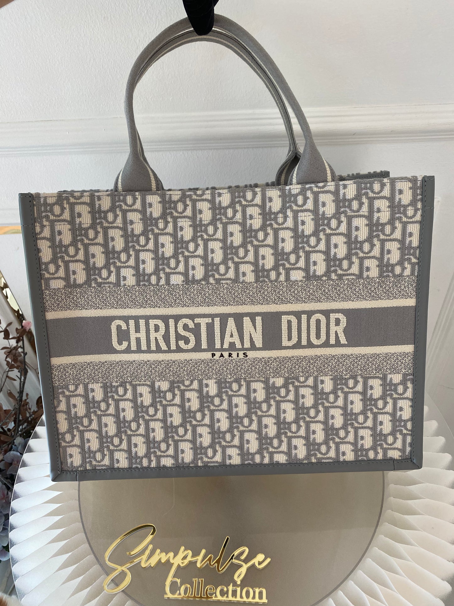 Dior Booktote Oblique Gray Medium w/ Strap