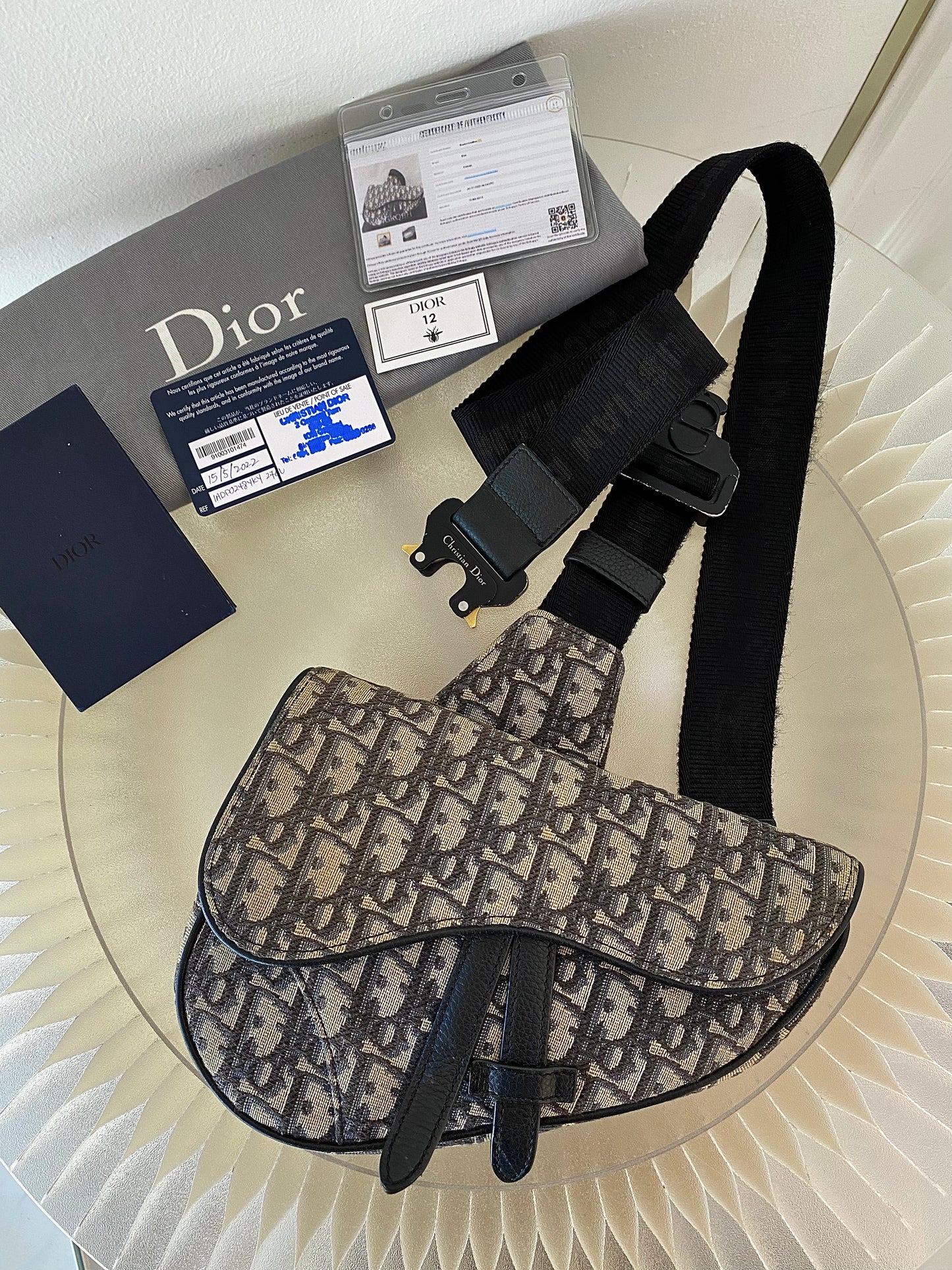 DIOR Saddle Oblique Jacquard Black