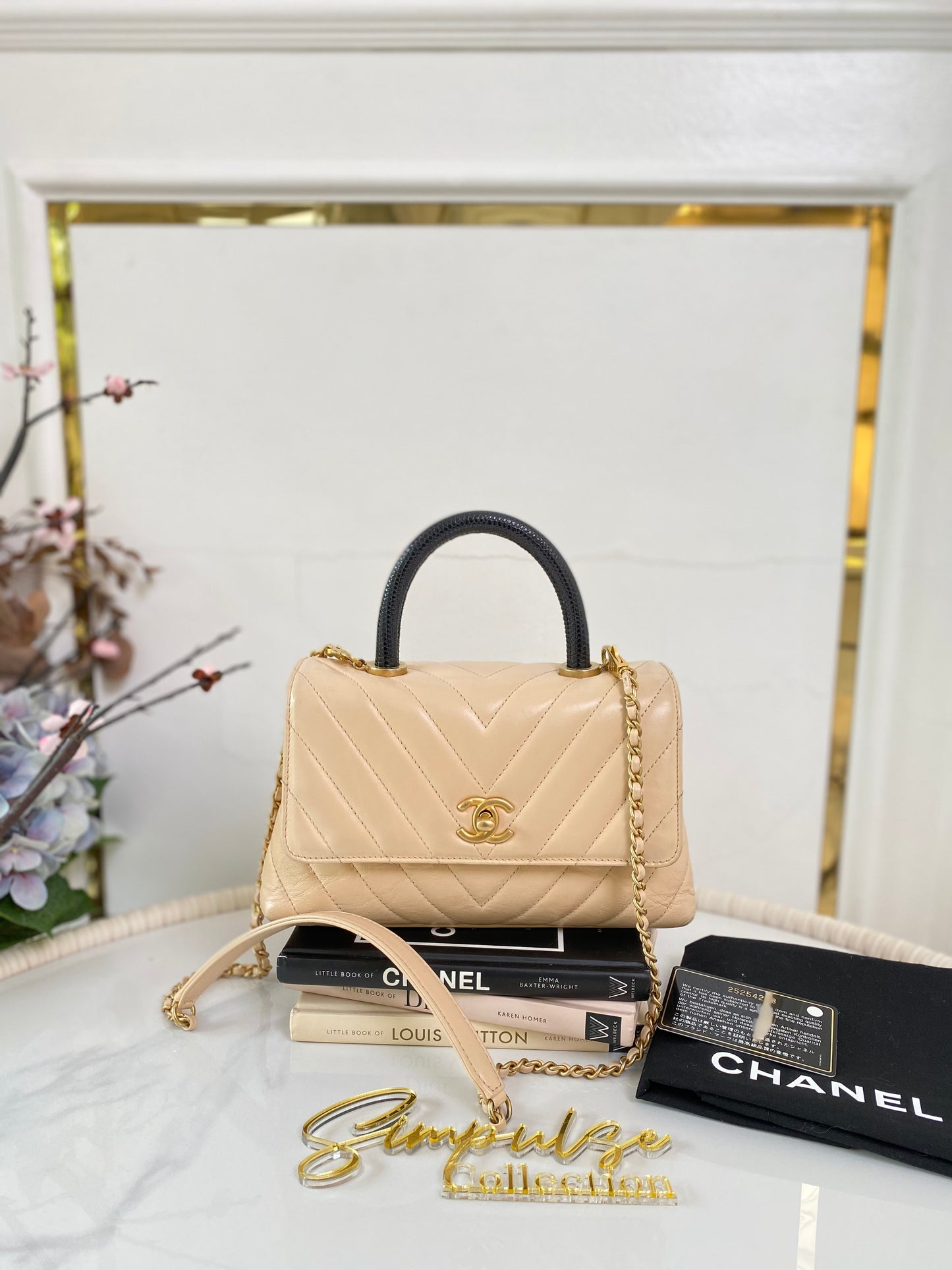 Coco Small Chevron Quilted GHW