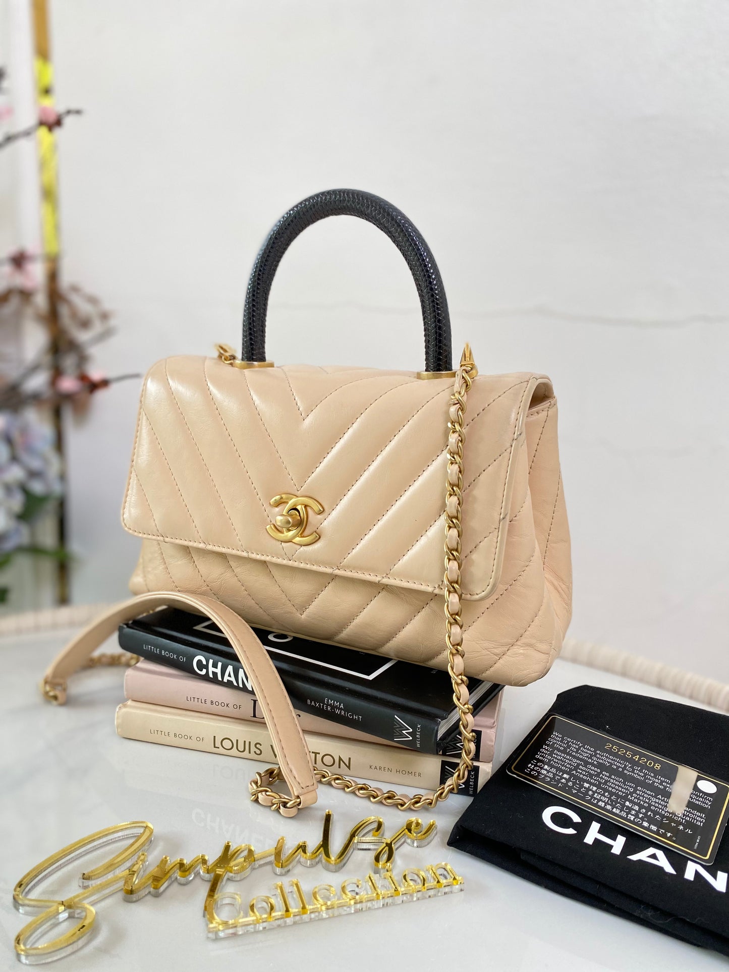 Coco Small Chevron Quilted GHW