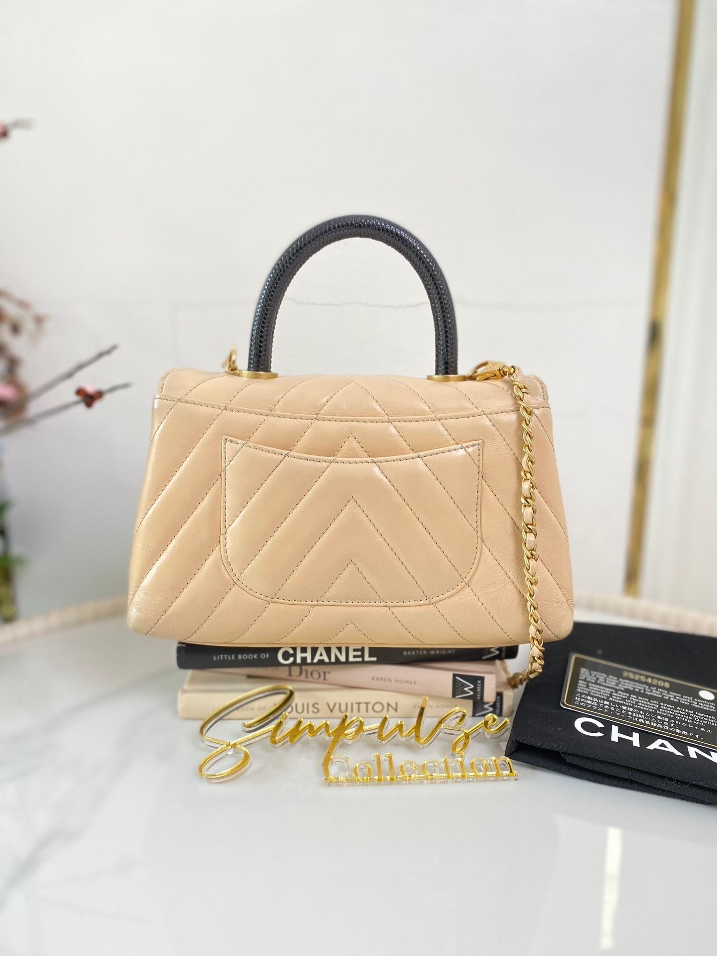 Coco Small Chevron Quilted GHW