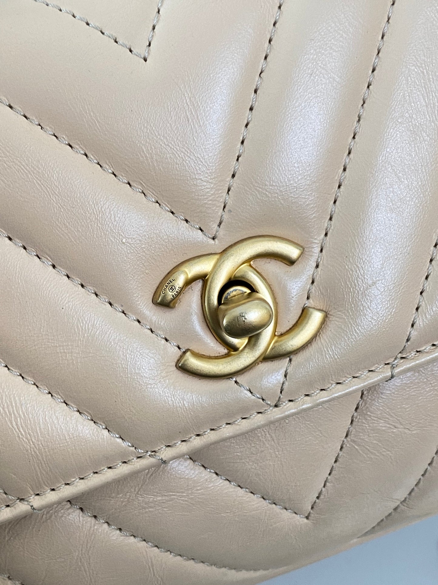 Coco Small Chevron Quilted GHW