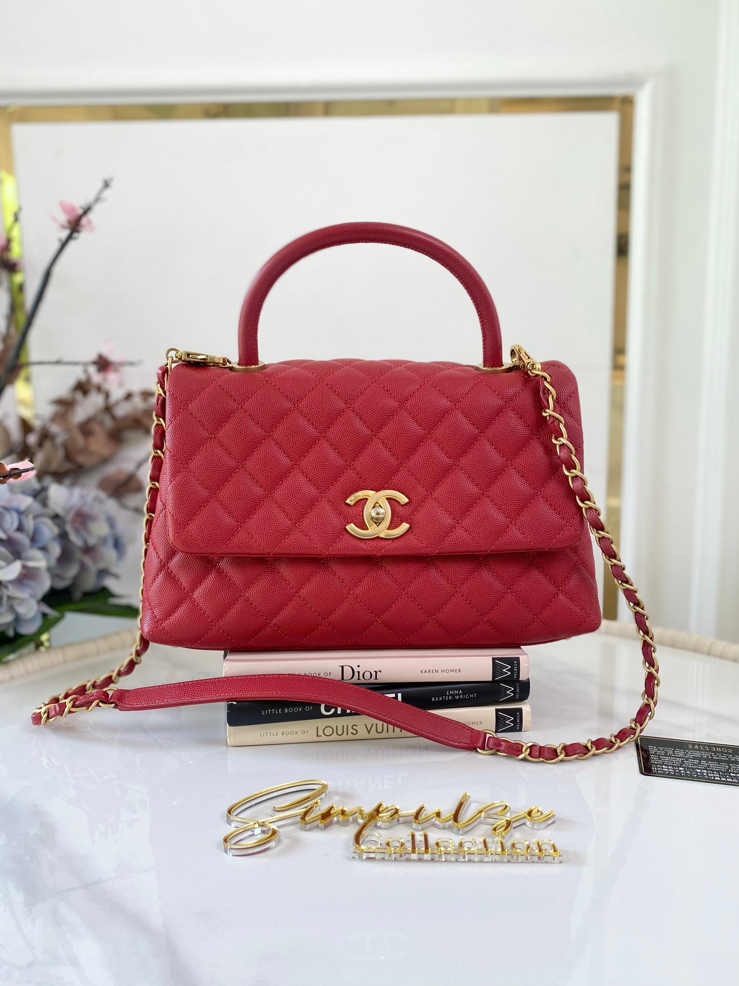 Chanel Coco Red Caviar Medium