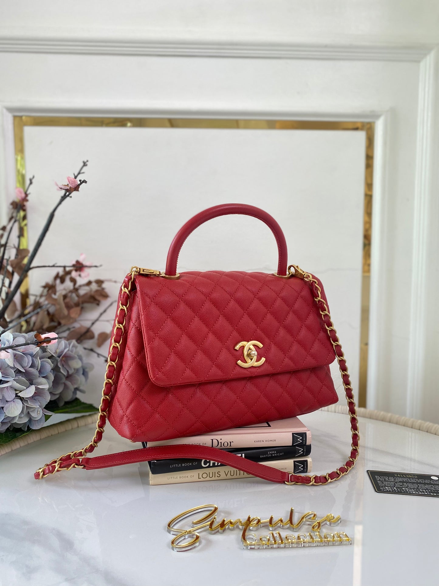 Chanel Coco Red Caviar Medium