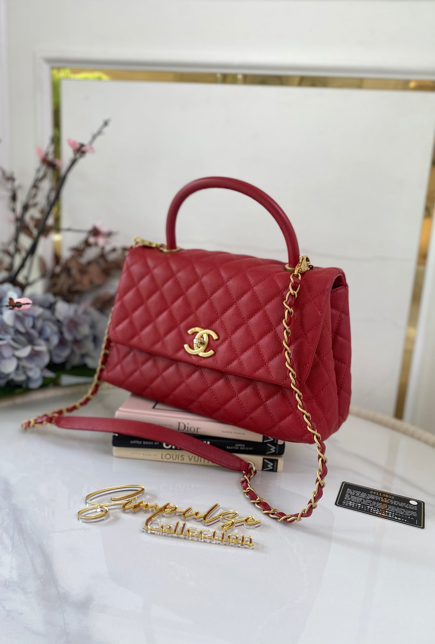 Chanel Coco Red Caviar Medium