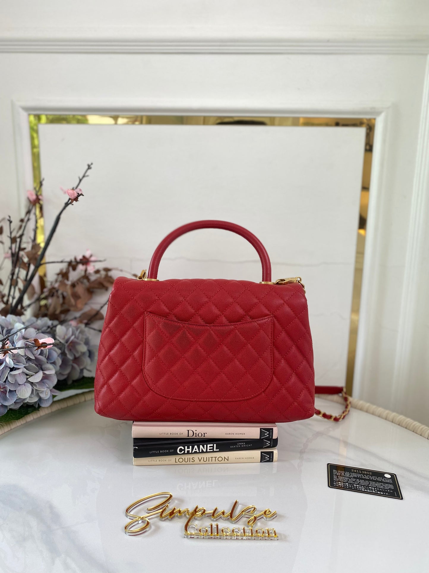 Chanel Coco Red Caviar Medium