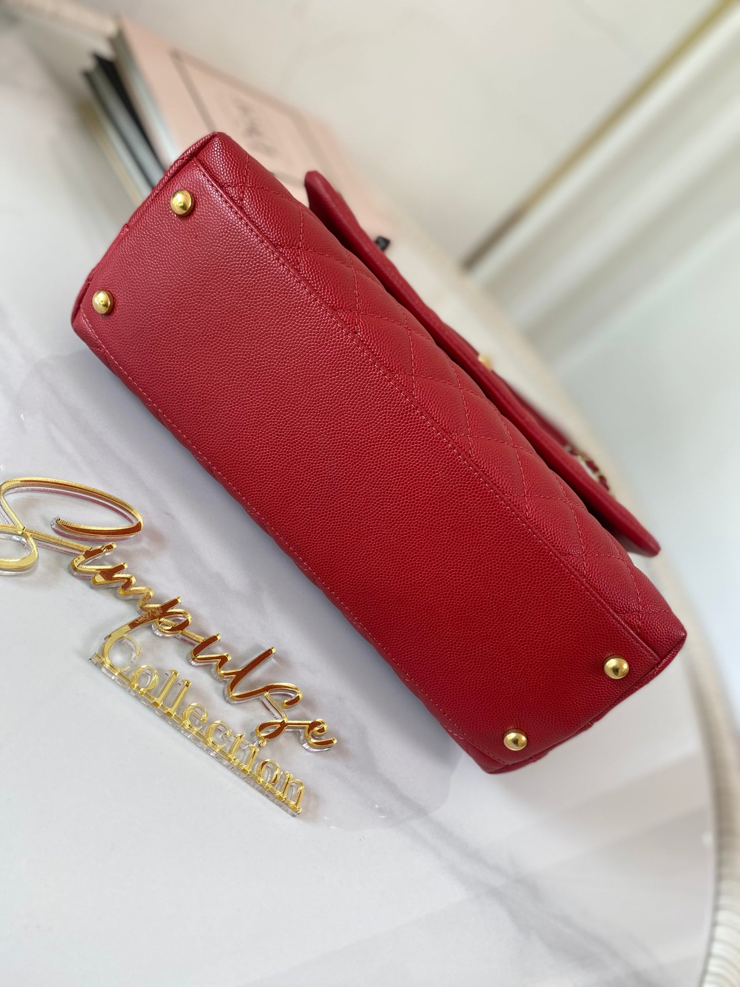 Chanel Coco Red Caviar Medium