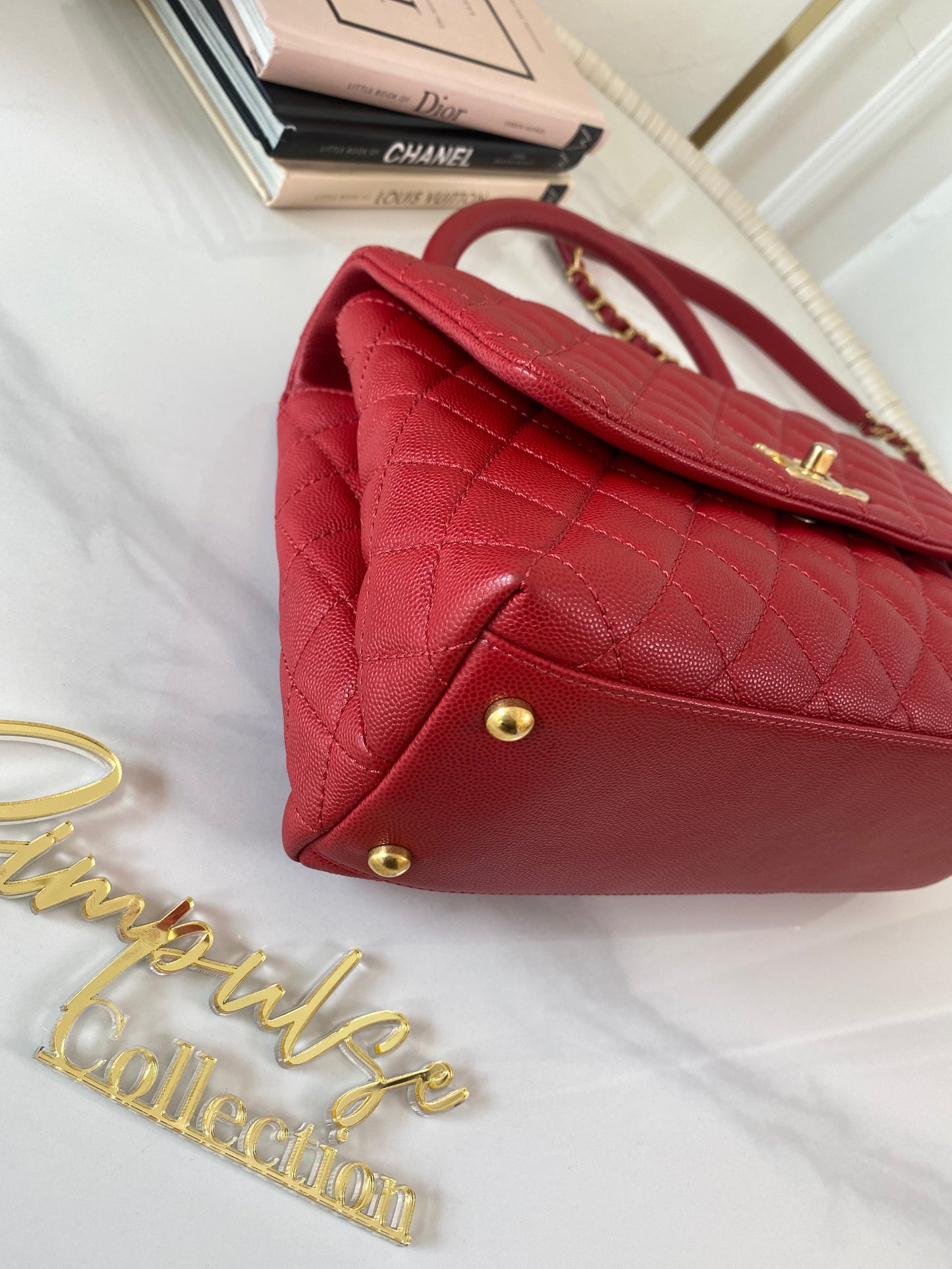 Chanel Coco Red Caviar Medium