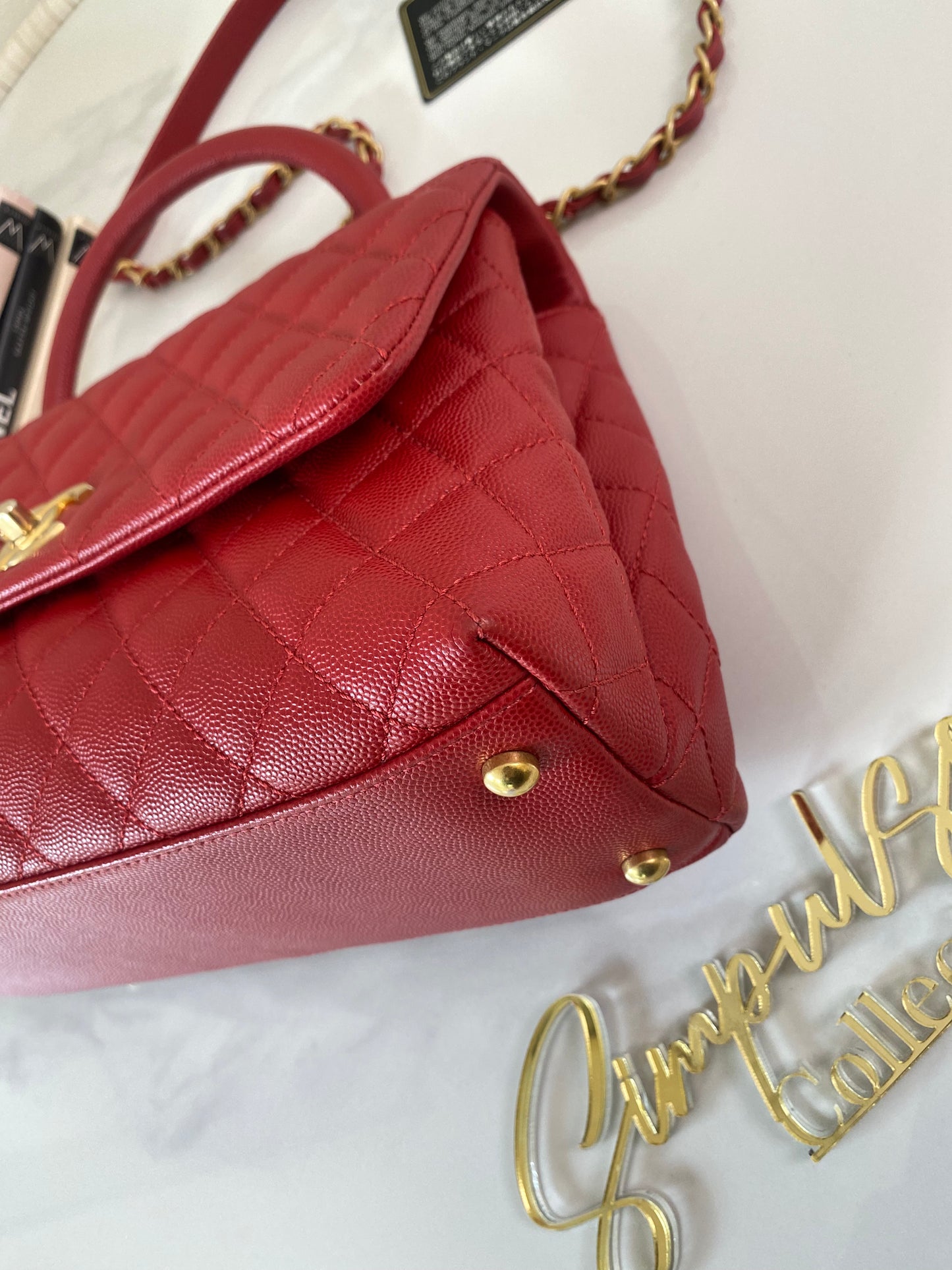 Chanel Coco Red Caviar Medium