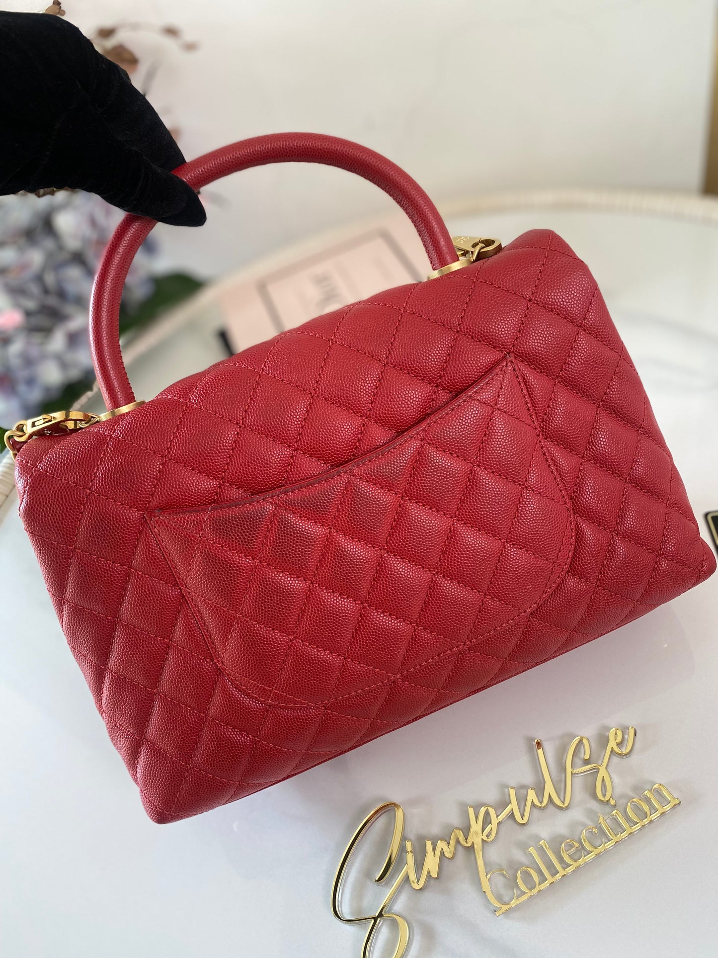 Chanel Coco Red Caviar Medium