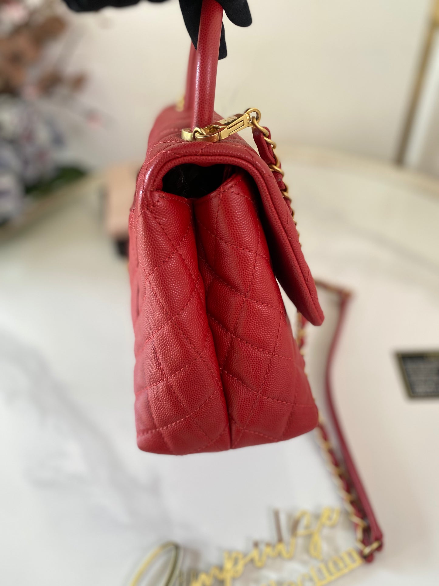 Chanel Coco Red Caviar Medium