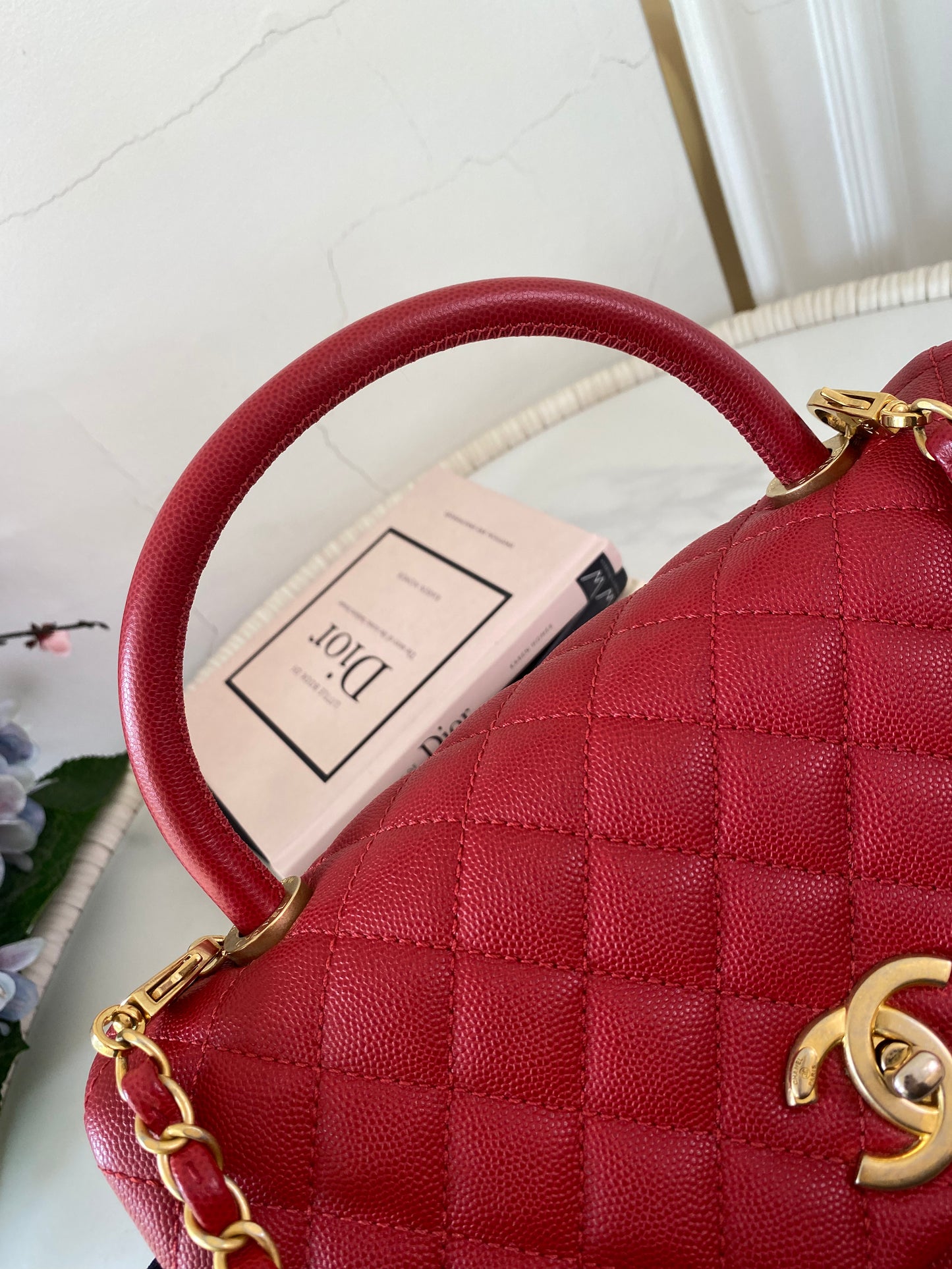 Chanel Coco Red Caviar Medium