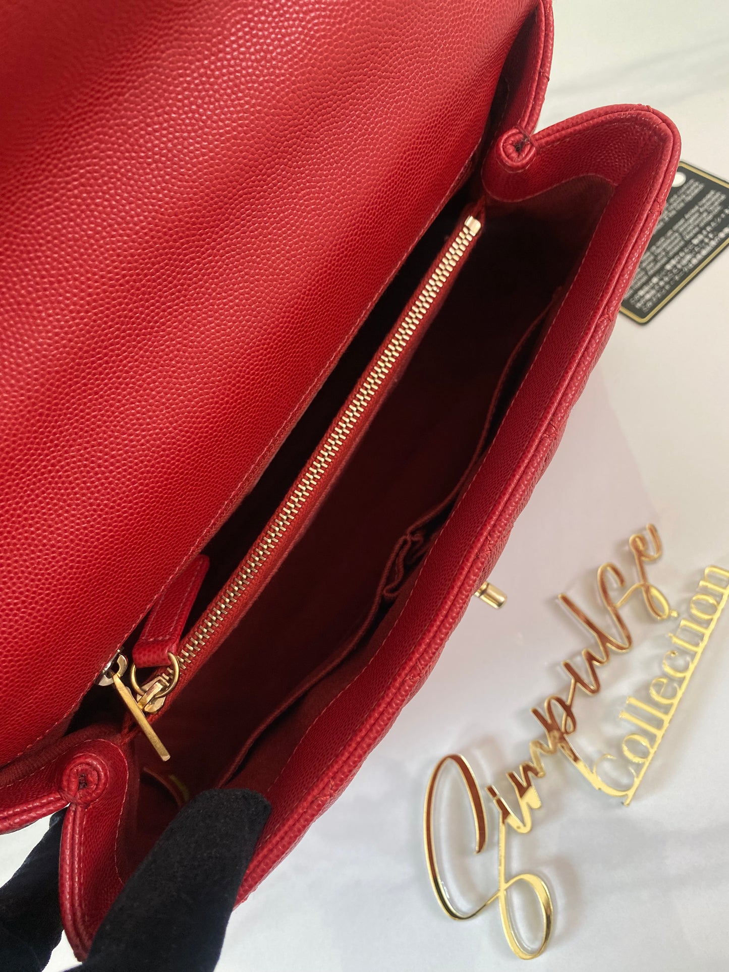 Chanel Coco Red Caviar Medium