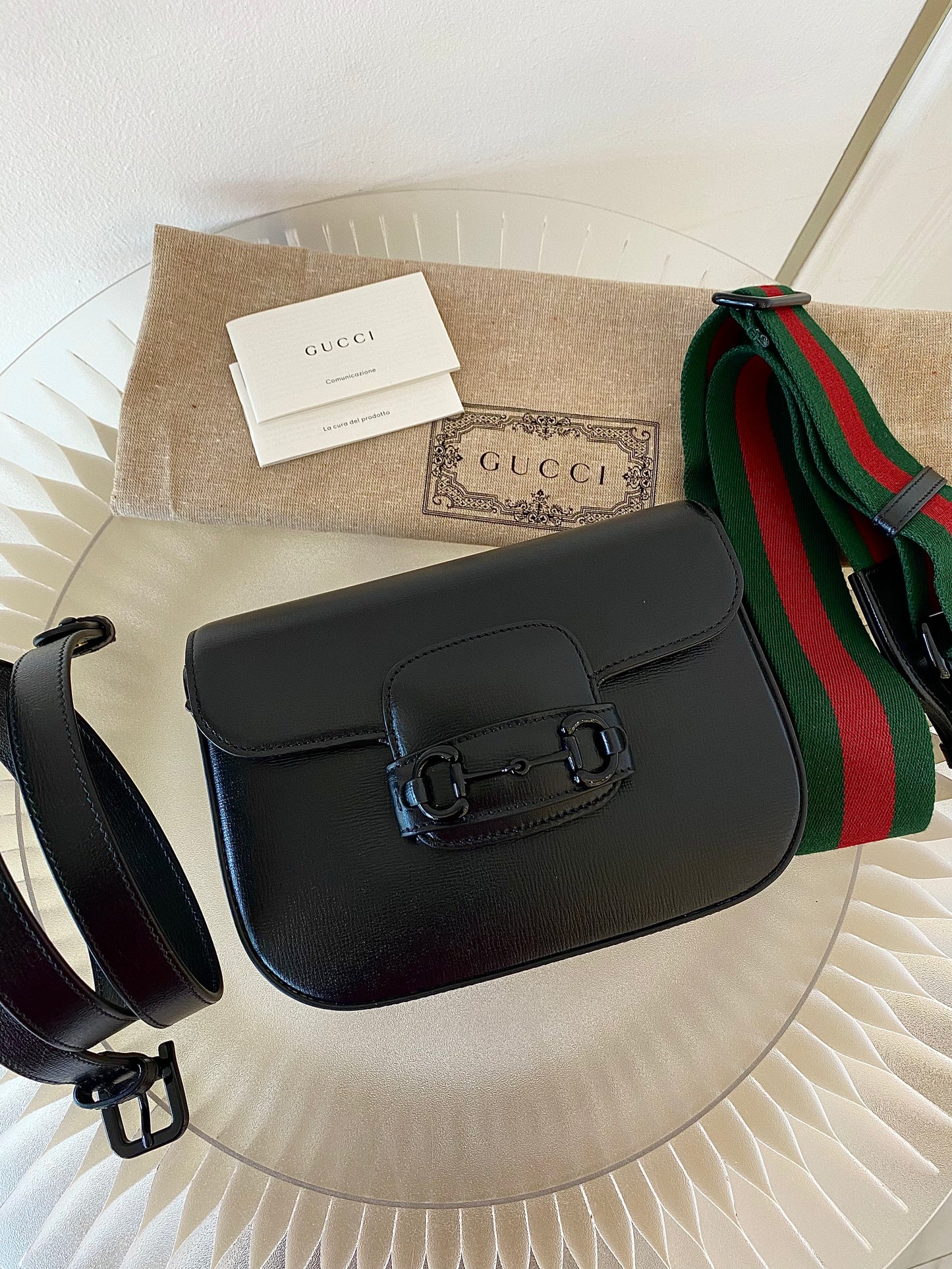 GUCCI Horsebit Small All Black