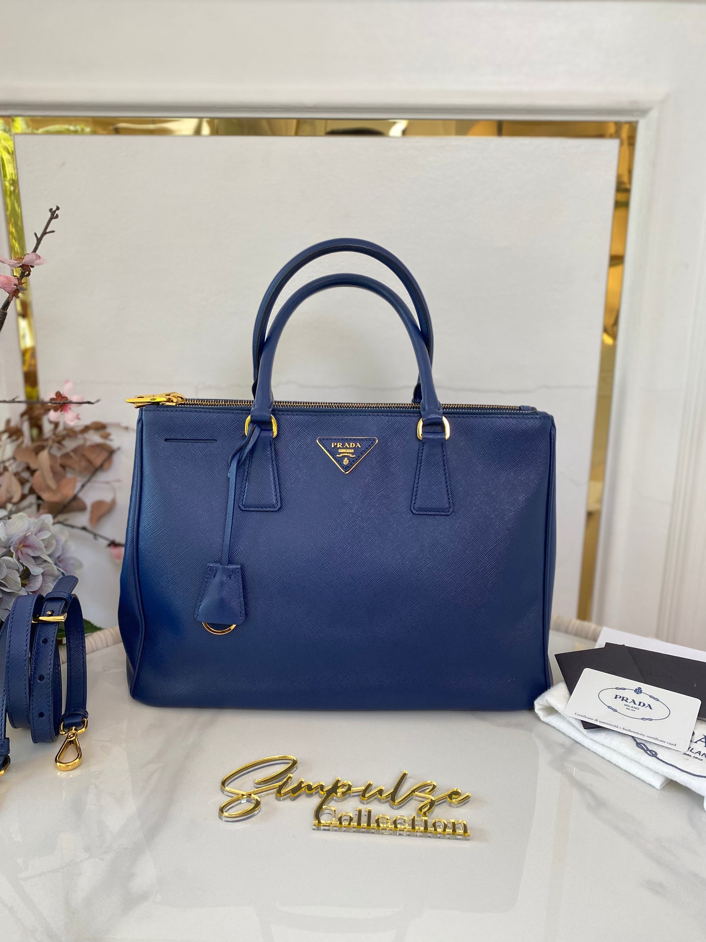 Prada Saffiano Medium Galleria Double Zip
