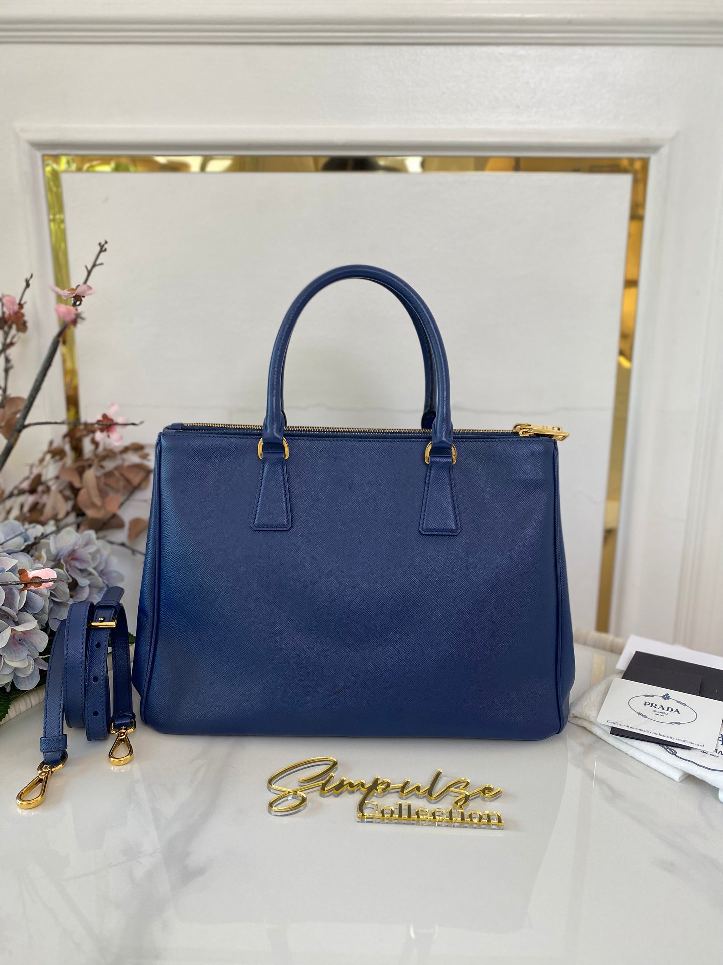 Prada Saffiano Medium Galleria Double Zip
