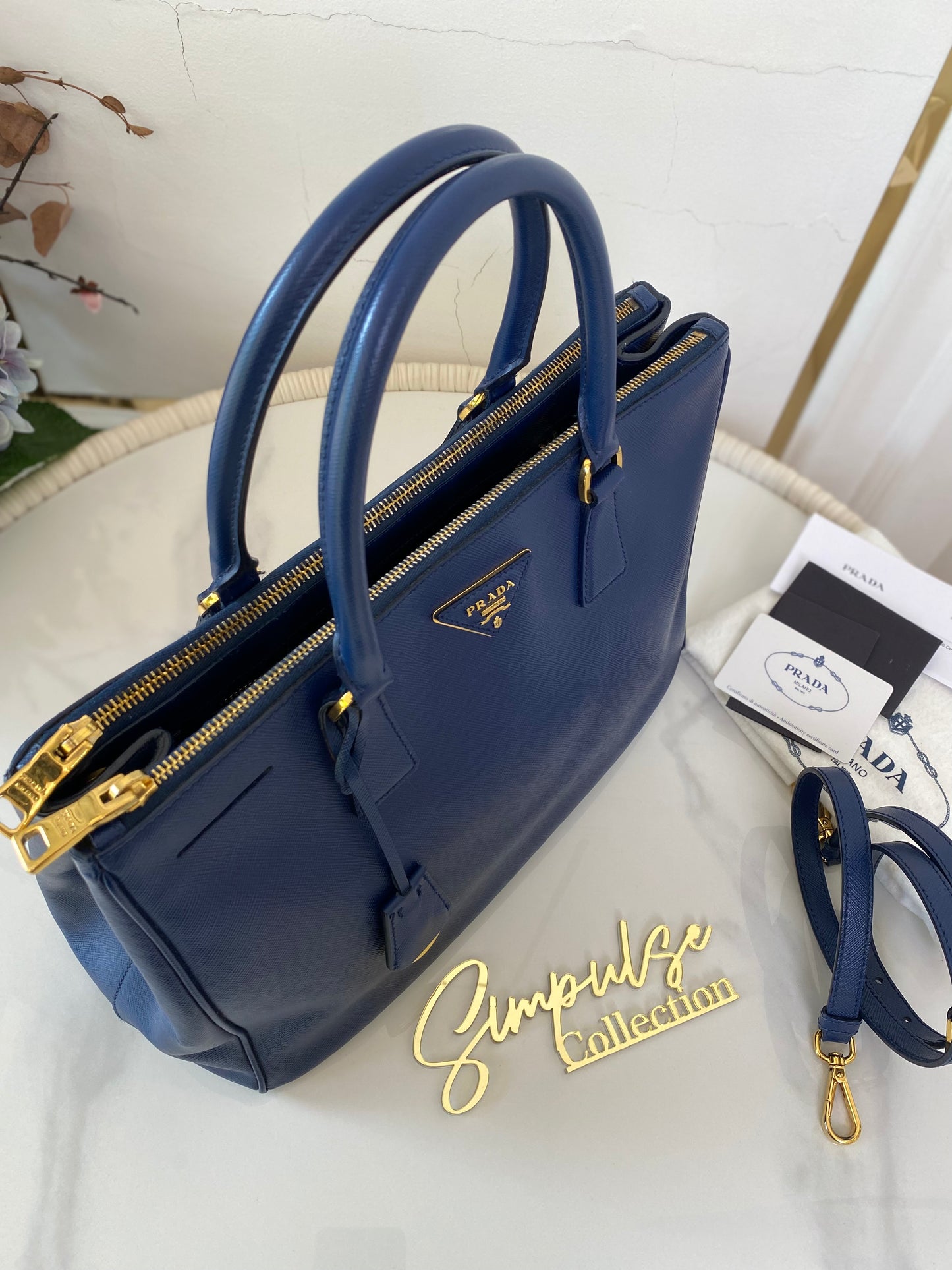 Prada Saffiano Medium Galleria Double Zip
