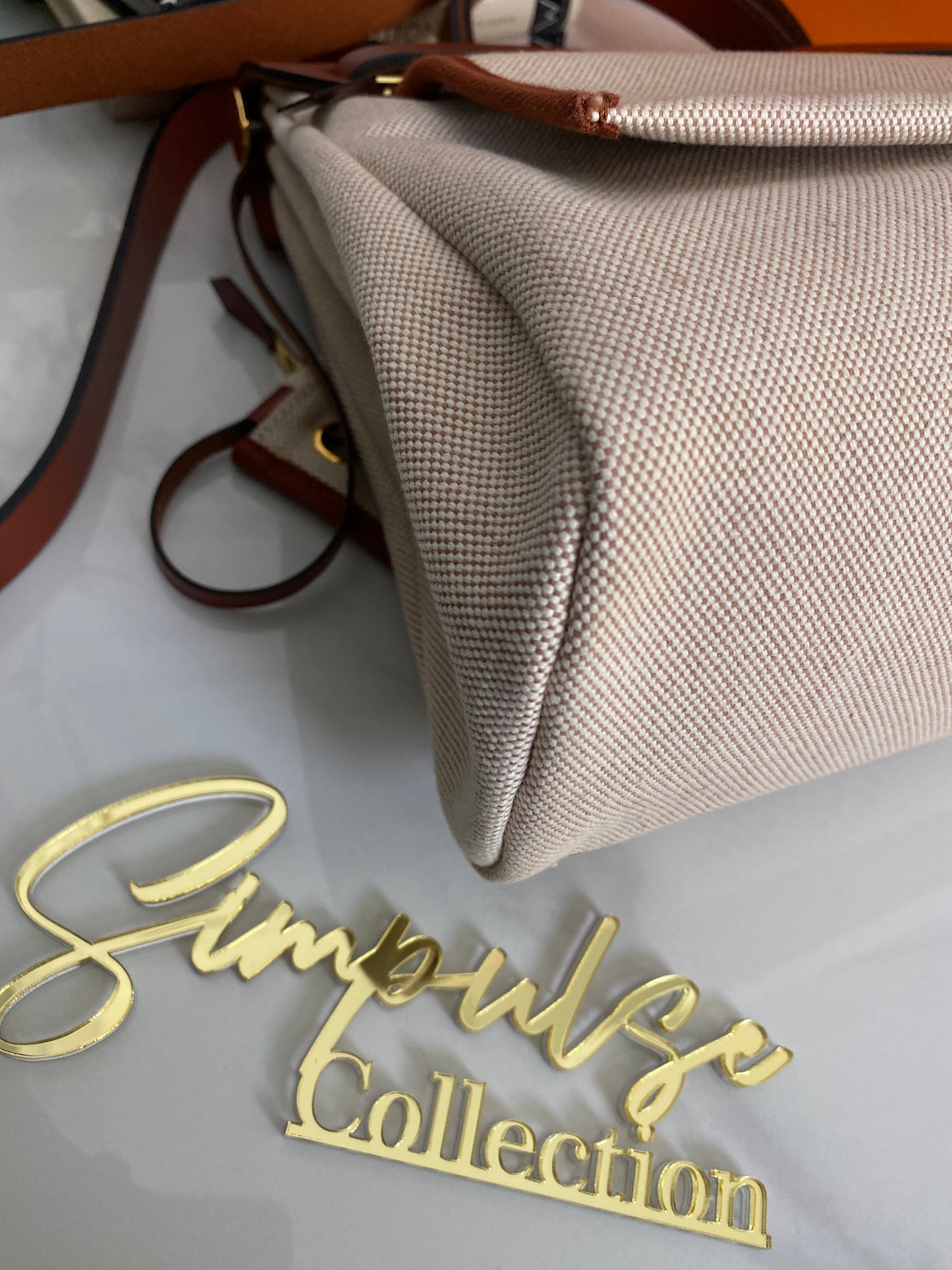 Hermes Herbag Zip Retourne 31 Pm Cuivre Ecru Beige