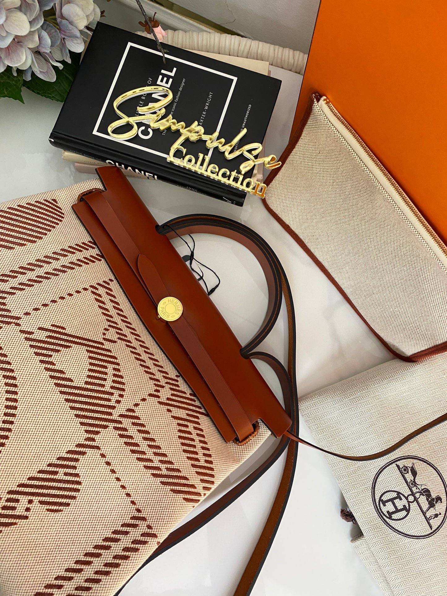 Hermes Herbag Zip Retourne 31 Pm Cuivre Ecru Beige