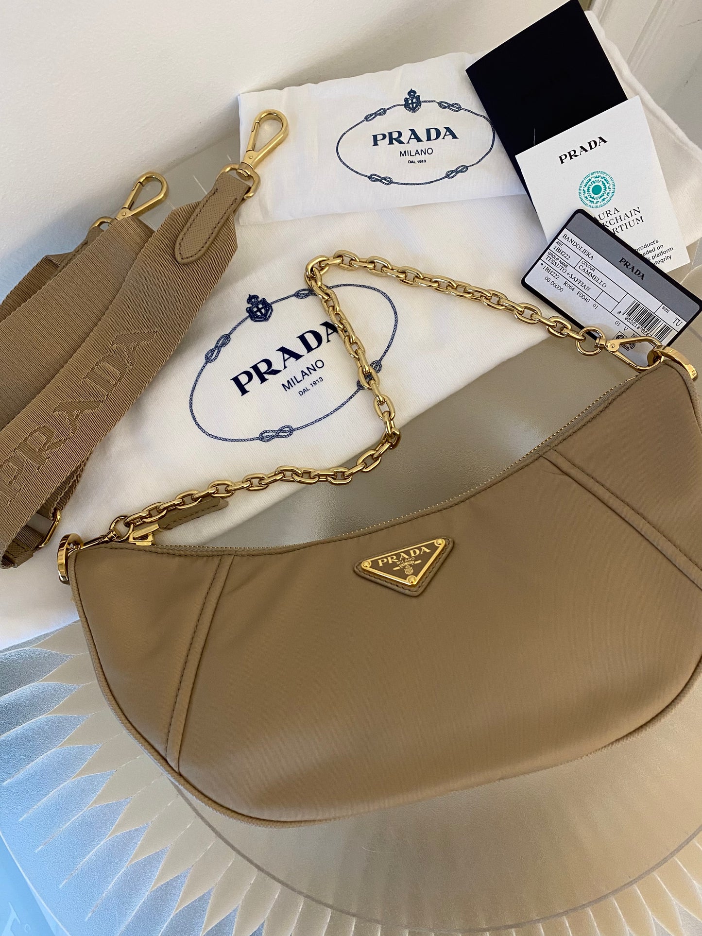 PRADA Demi - Lune Re-Nylon Crossbody Bag