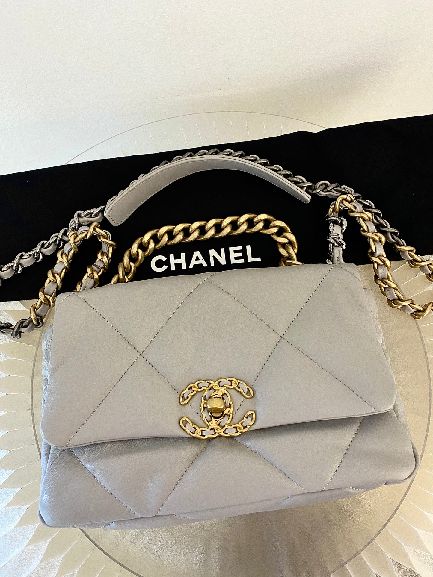 Chanel C19 Grey Small