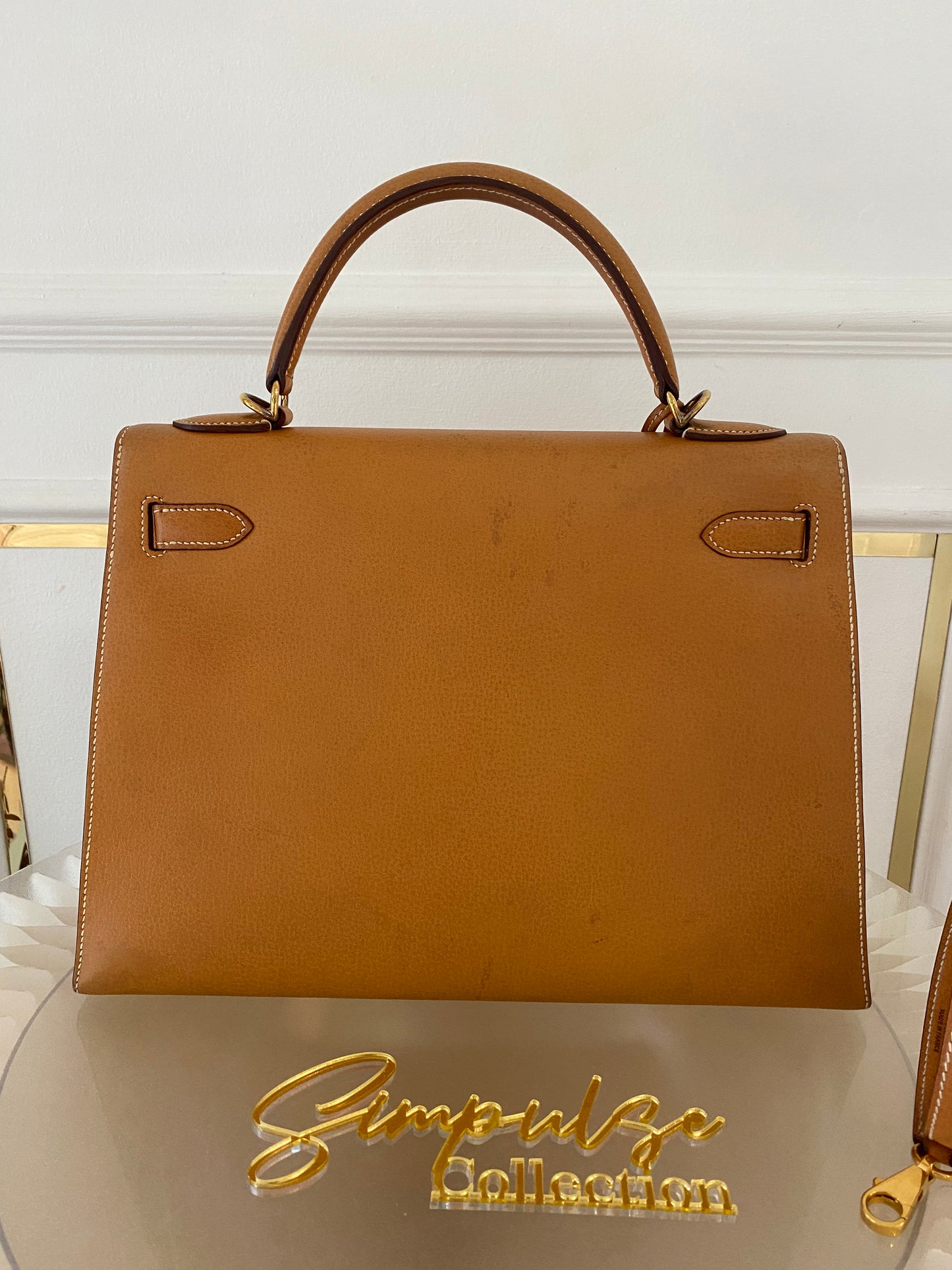 Hermes Kelly 32 Sellier in Vache Liegee Natural Color GHW
