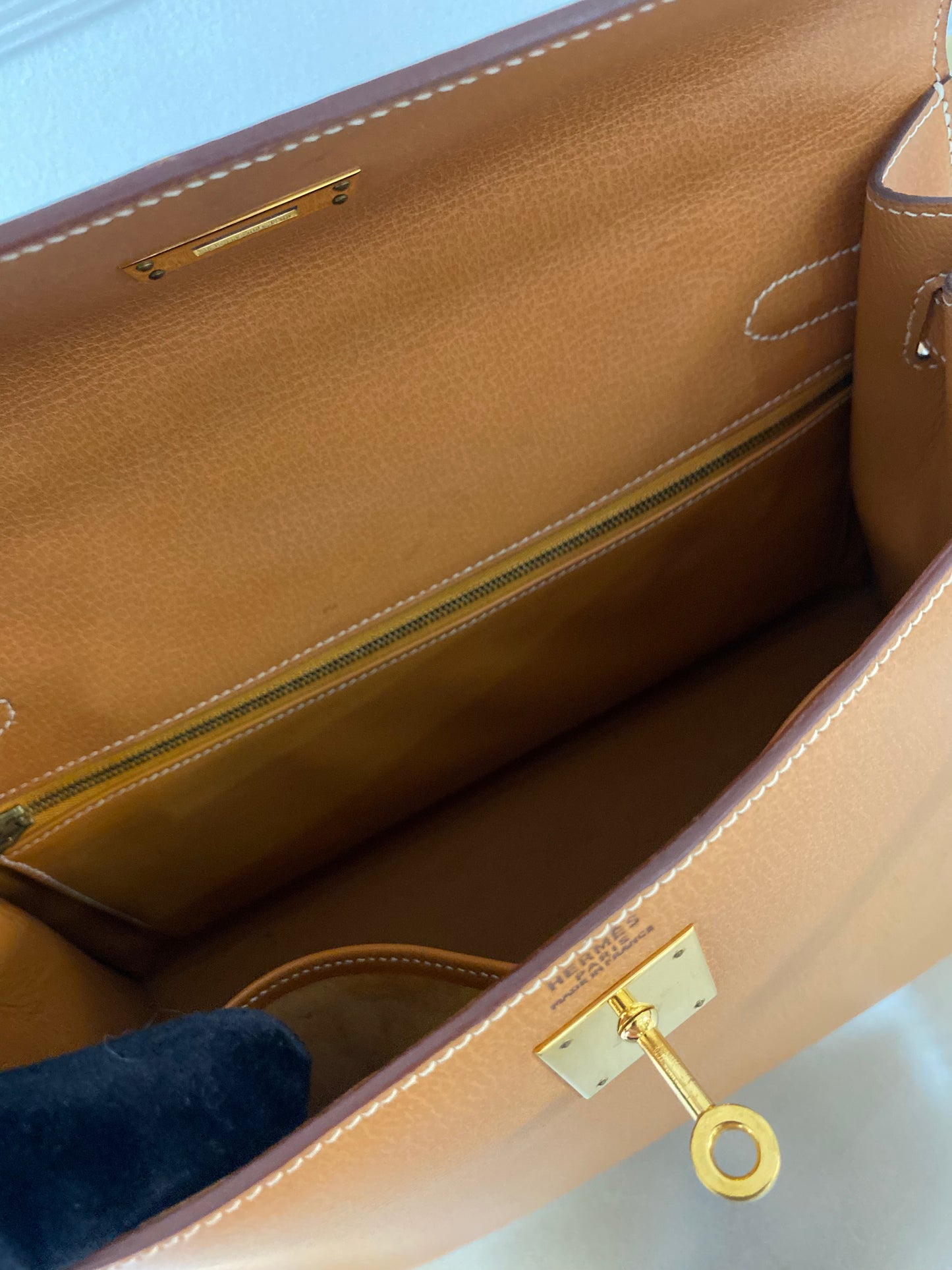 Hermes Kelly 32 Sellier in Vache Liegee Natural Color GHW