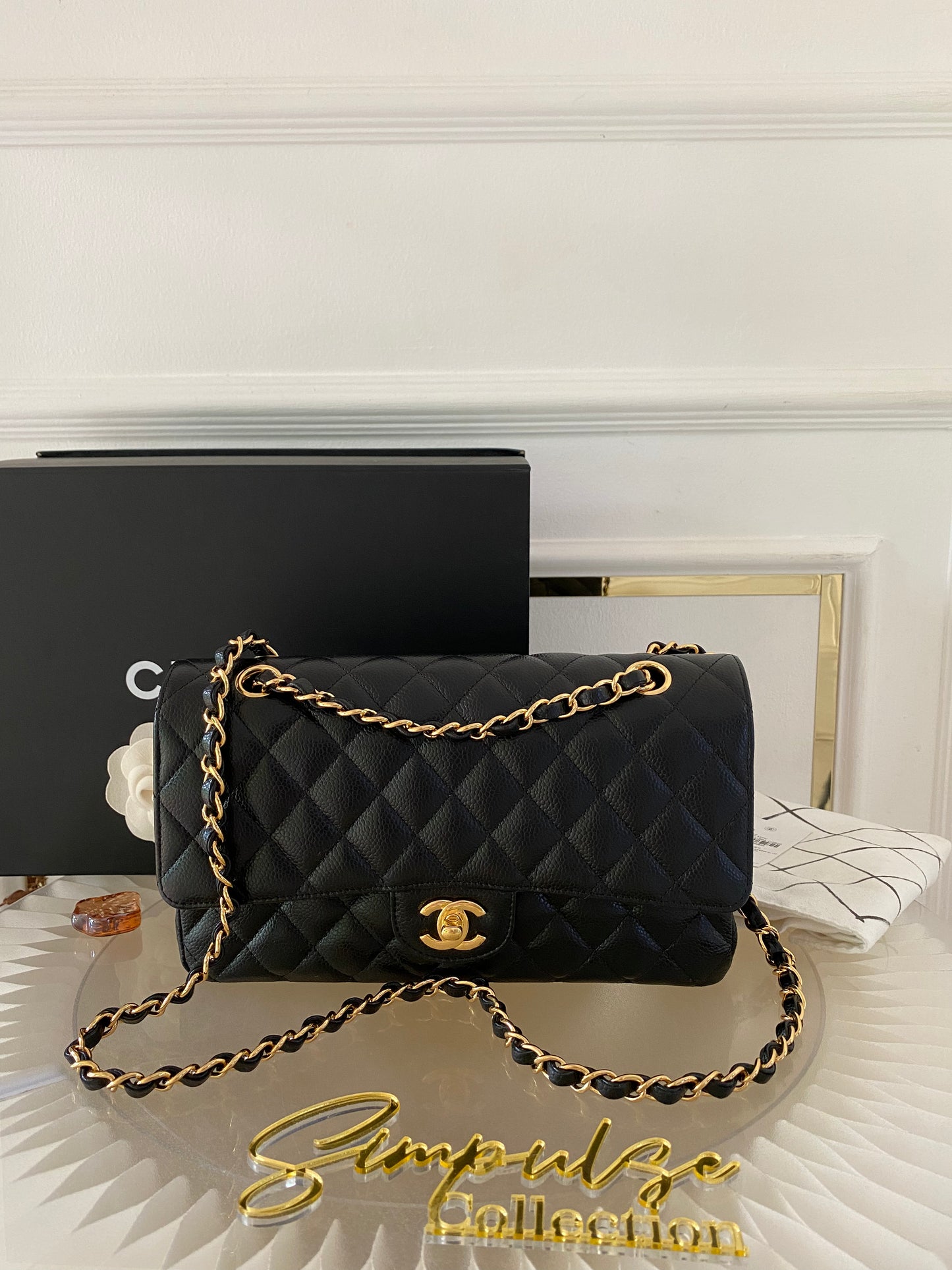 Chanel Medium Flap Caviar GHW
