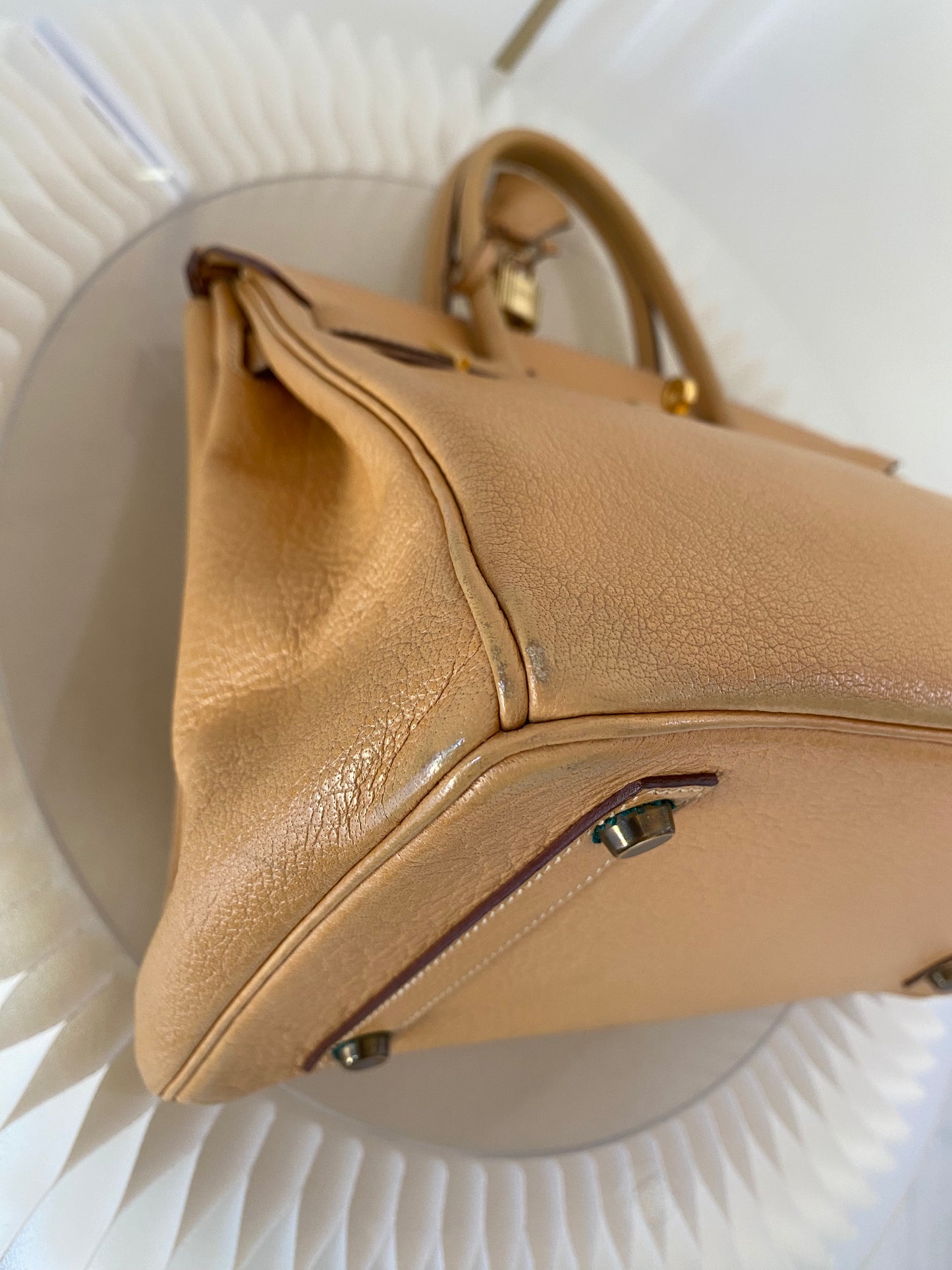 Hermes Birkin 30 Natural Sable Fjord Leather GHW