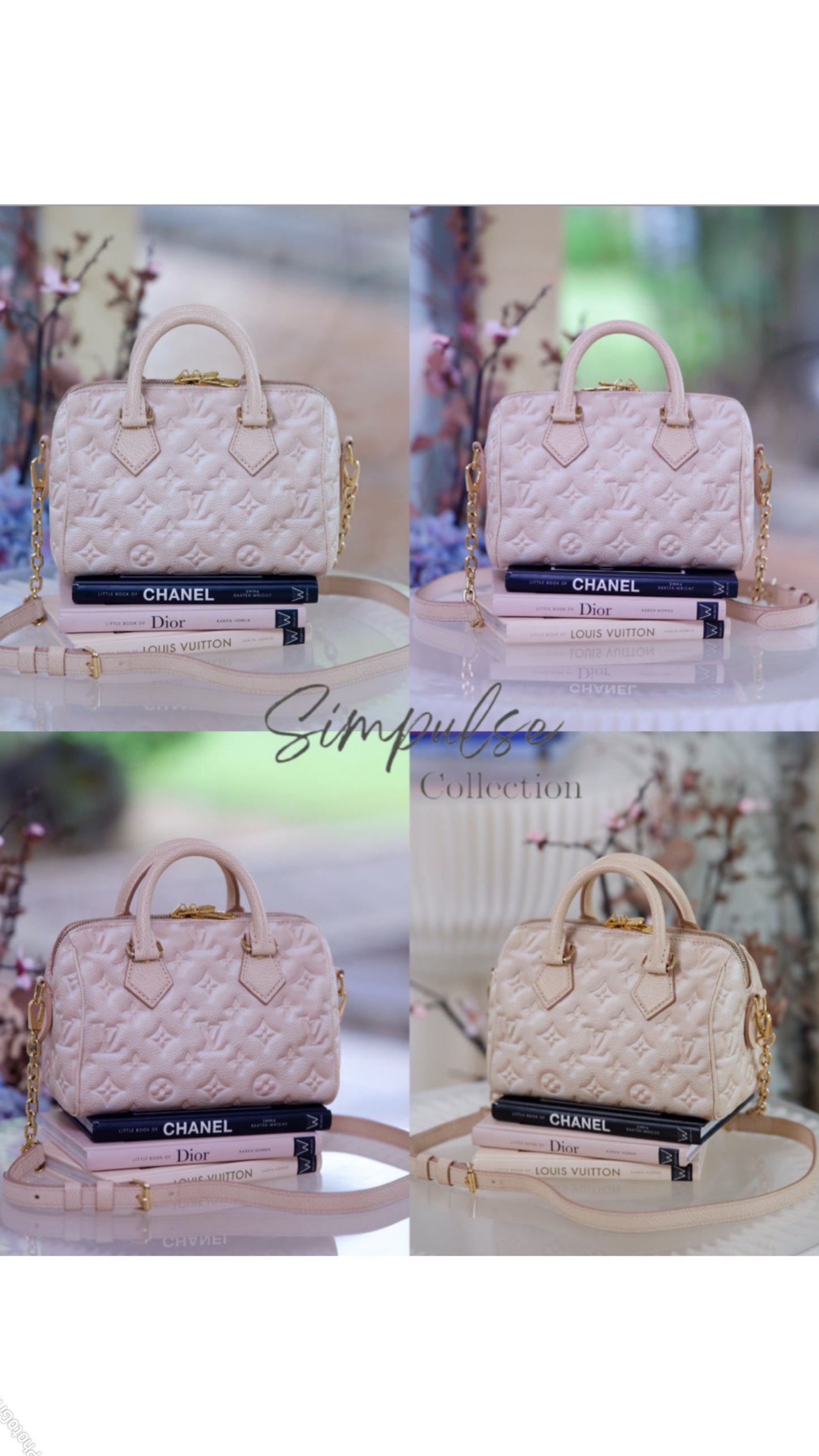 L V Speedy Bandouliere 20 Stardust Mono Empreinte Leather
