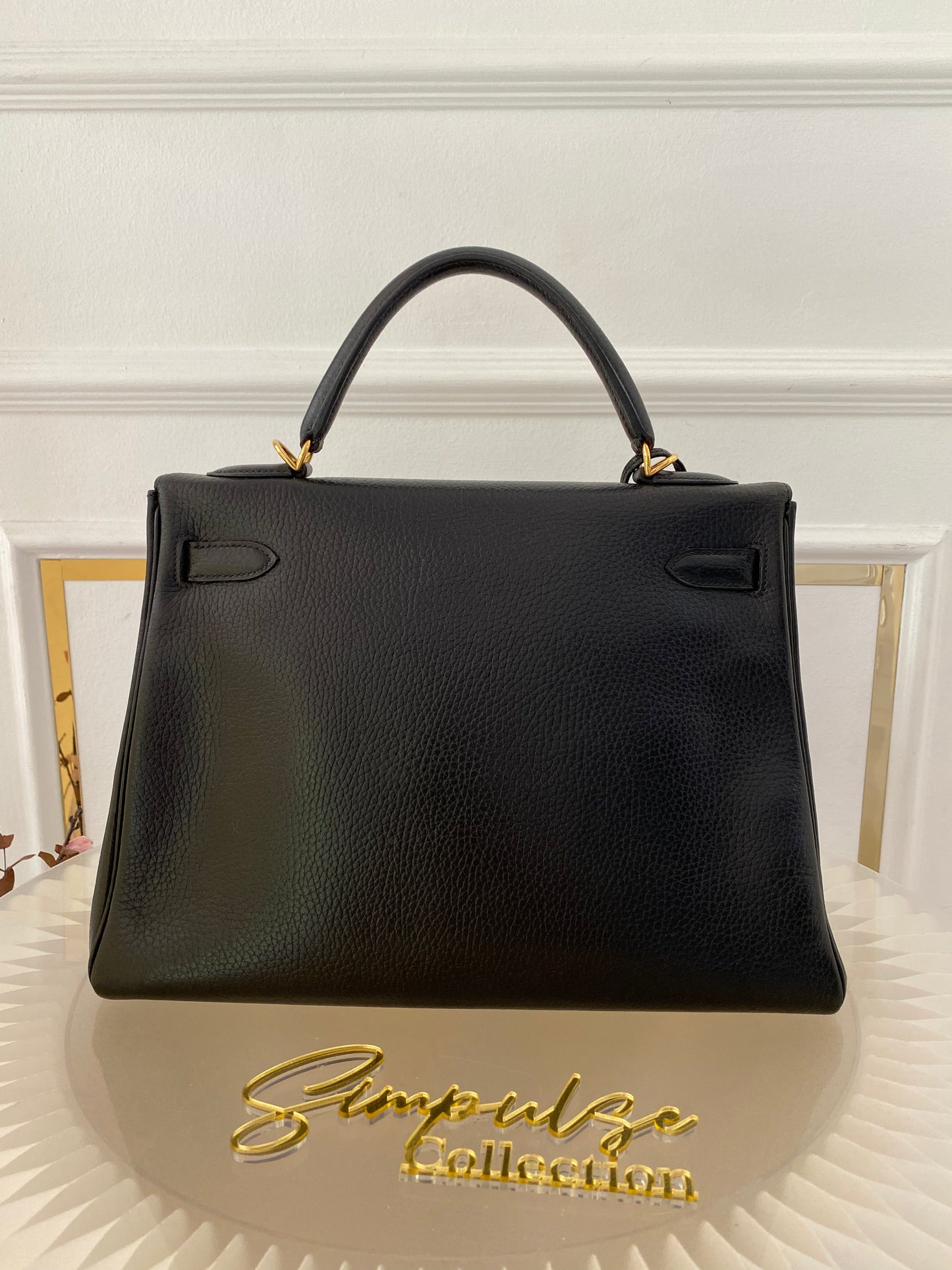 Hermes Kelly 32 Black GHW