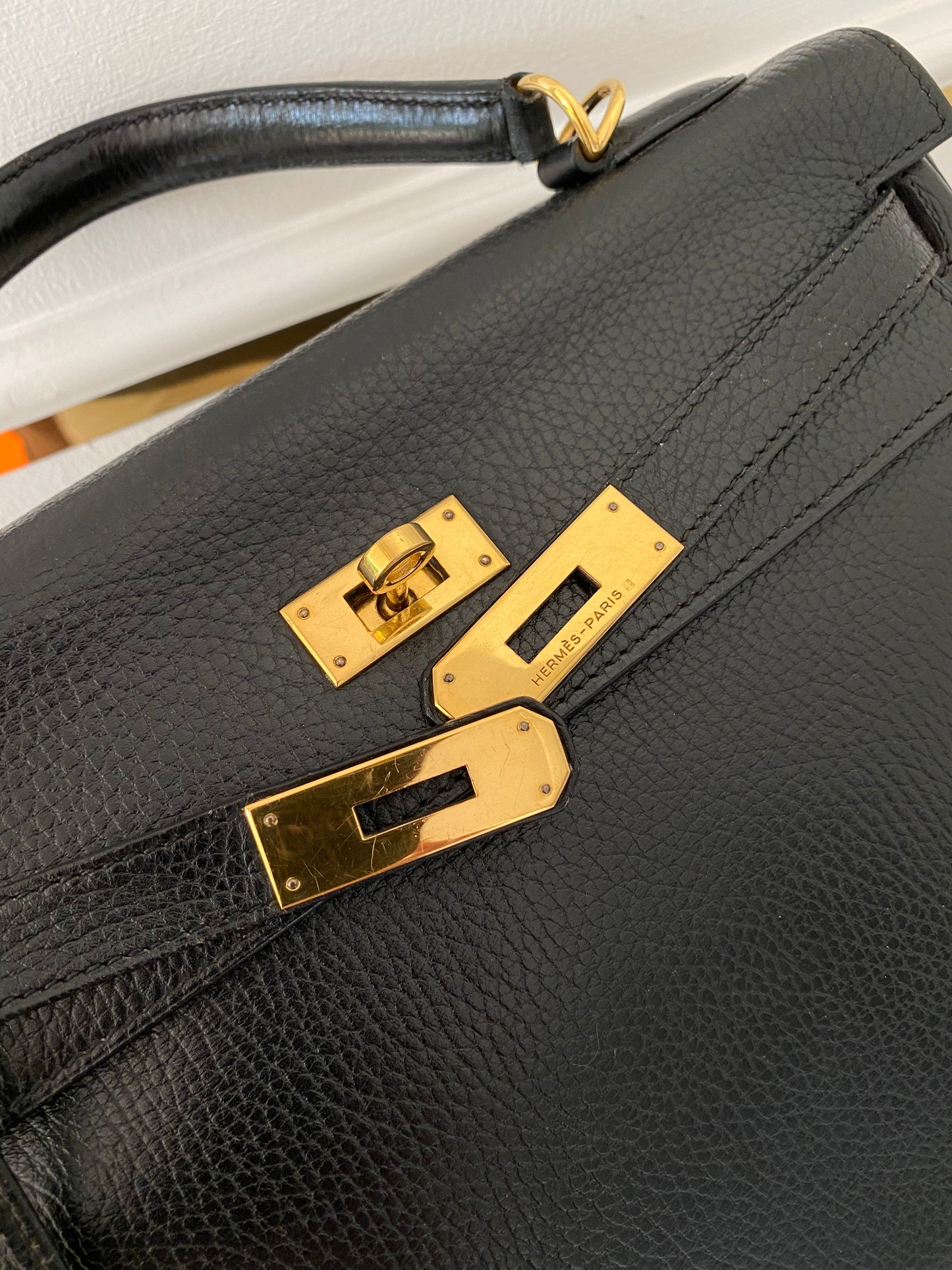 Hermes Kelly 32 Black GHW