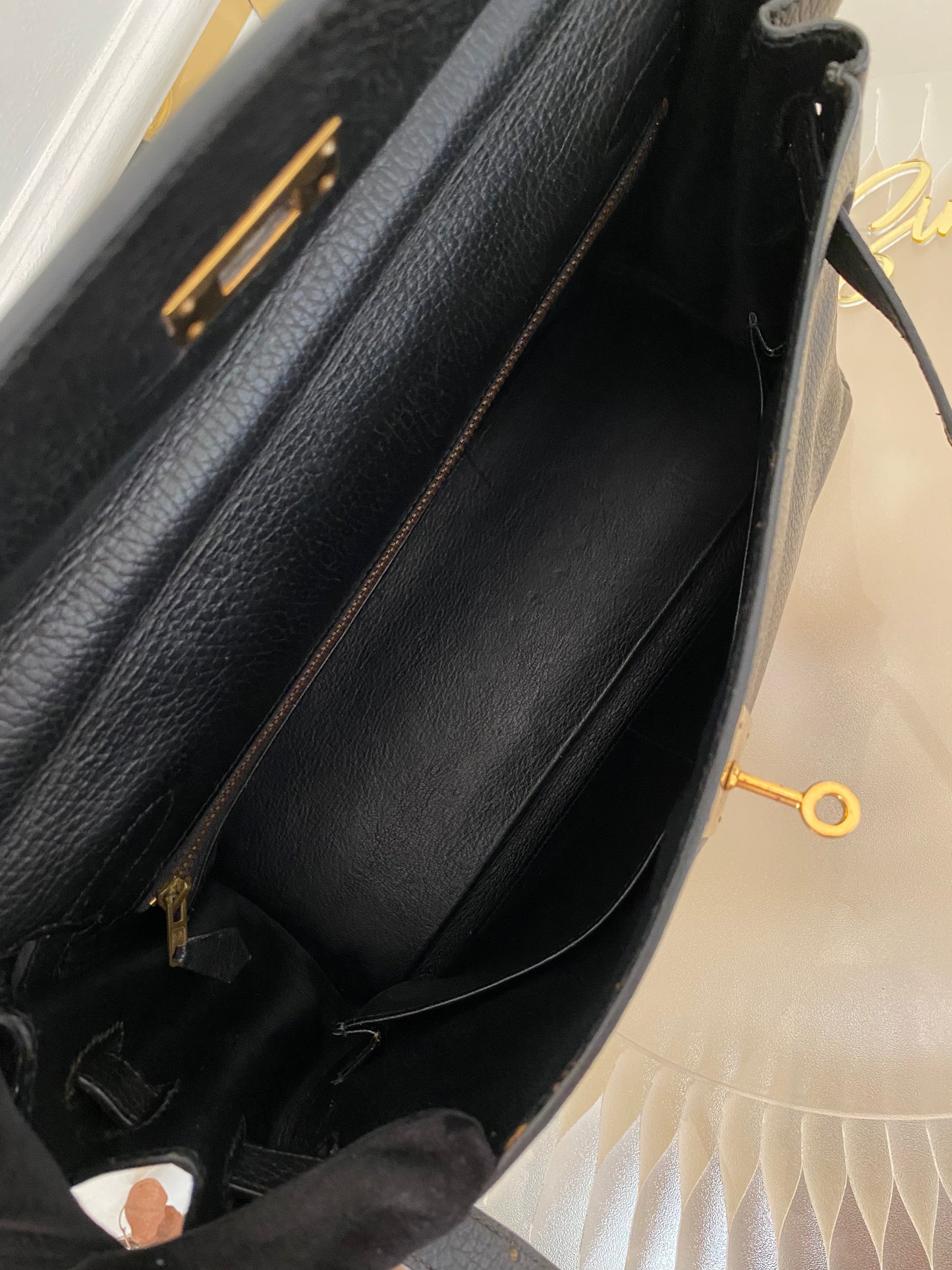 Hermes Kelly 32 Black GHW